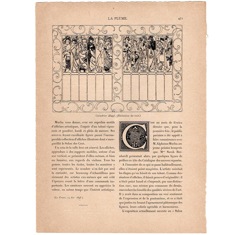 Alphonse Mucha "Job and Calendar" "Calendar of Magi"