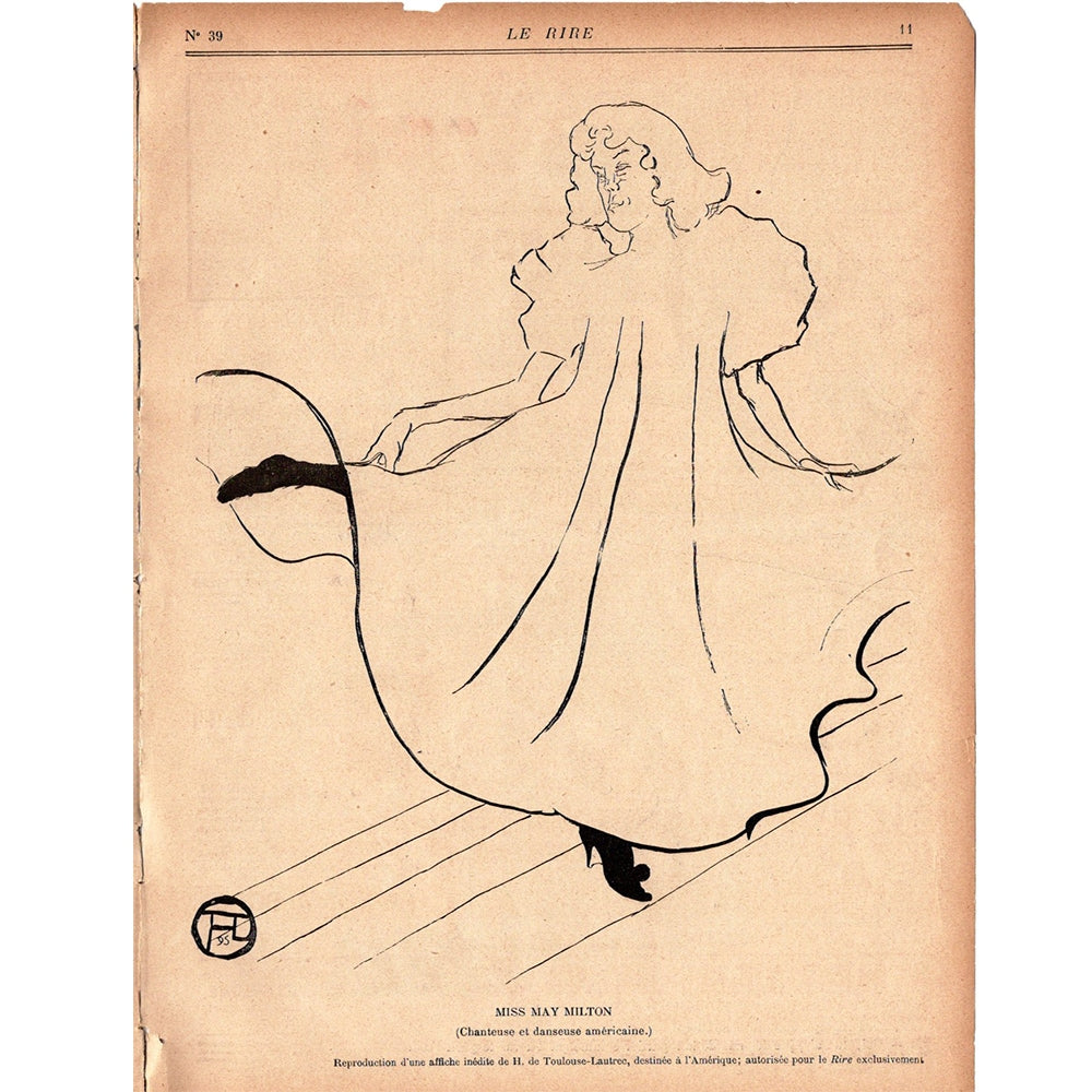 ロートレック「メイ・ミルトン」『リール誌39号』1895年