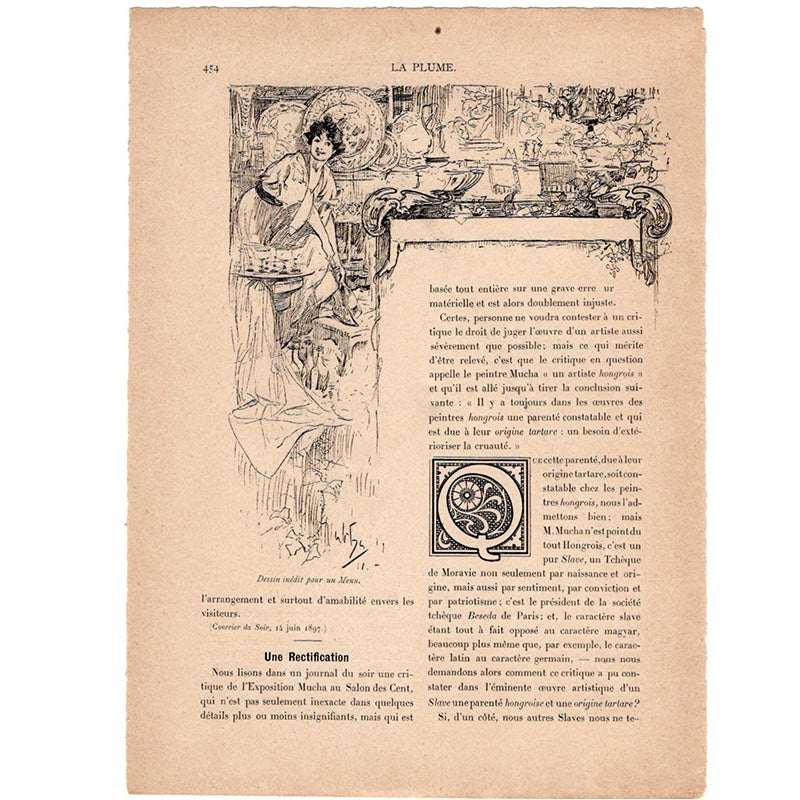 ミュシャの「未発表のメニュー」