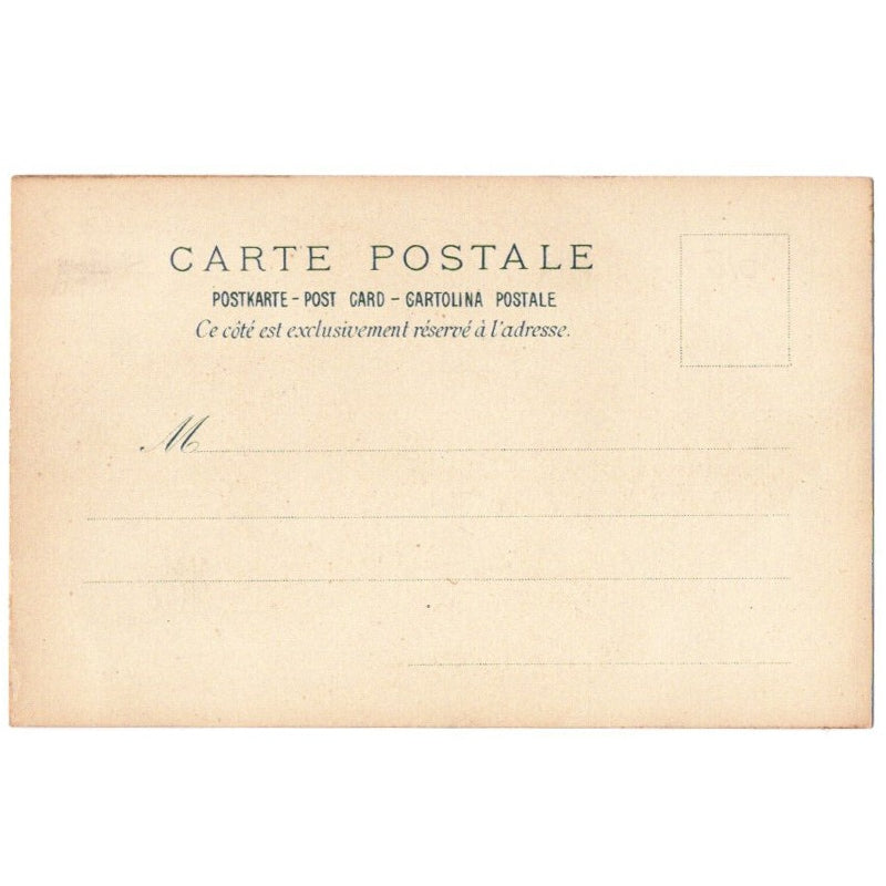 アルフォンス・ミュシャ「ペンを持つ女性」アンティーク絵はがき