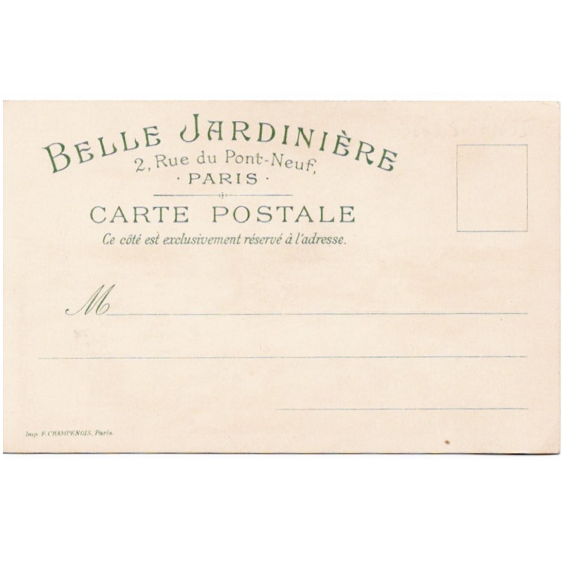 アルフォンス・ミュシャ「朝の目覚め(ベル・ジャルディニエール版)」アンティーク絵はがき