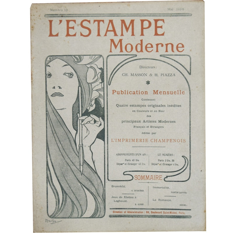 ミュシャ「レスタンプ・モデルヌ13号のポートフォリオ」