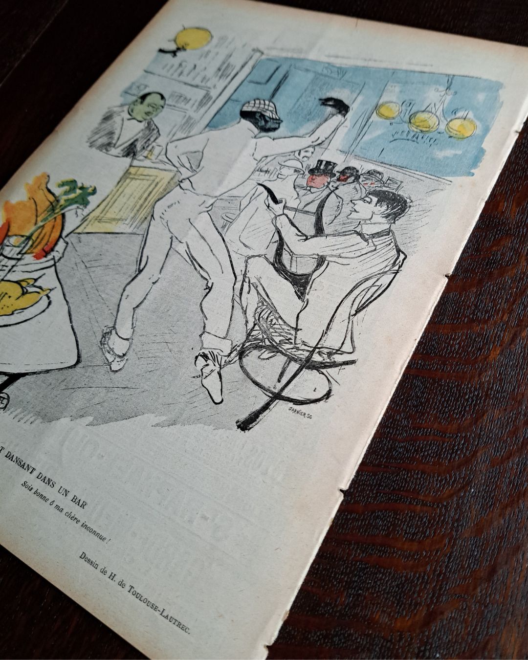 トゥールーズ=ロートレック ≪バーで踊るショコラ≫『リール誌73号』1896年3月28日