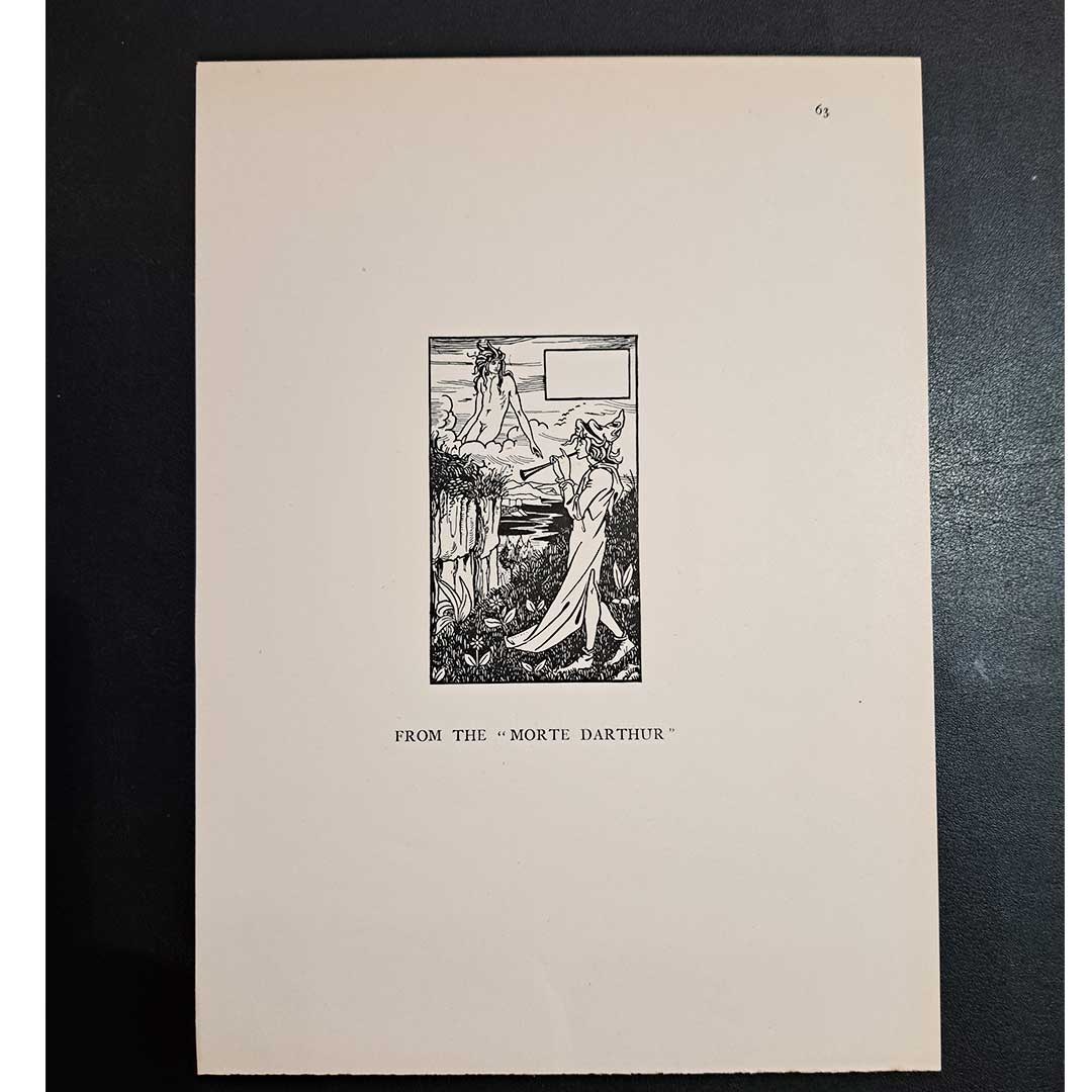 オーブリー・ビアズリー『アーサー王の死』より章見出しの挿絵 1905年