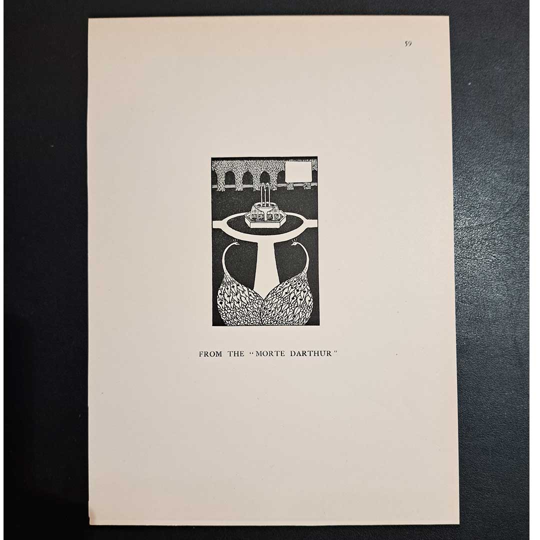 オーブリー・ビアズリー『アーサー王の死』より章見出しの挿絵 1905年