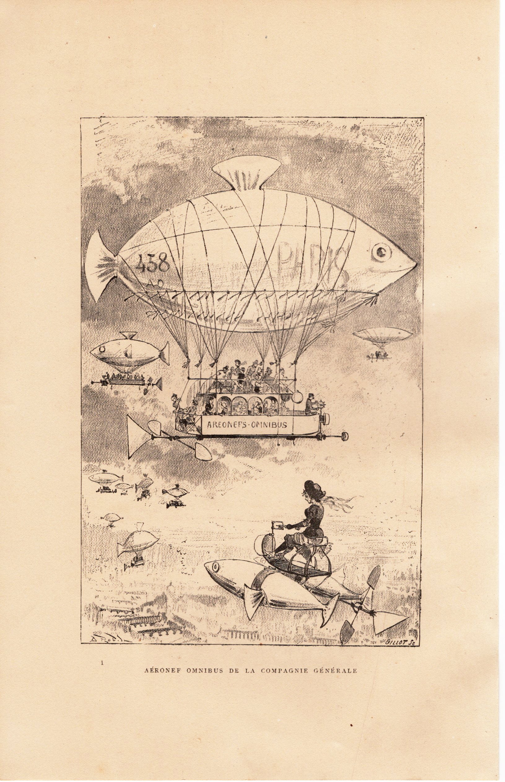 アルベール・ロビダ「ジェネラルカンパニーの乗合飛行船≪アエロネフ≫」