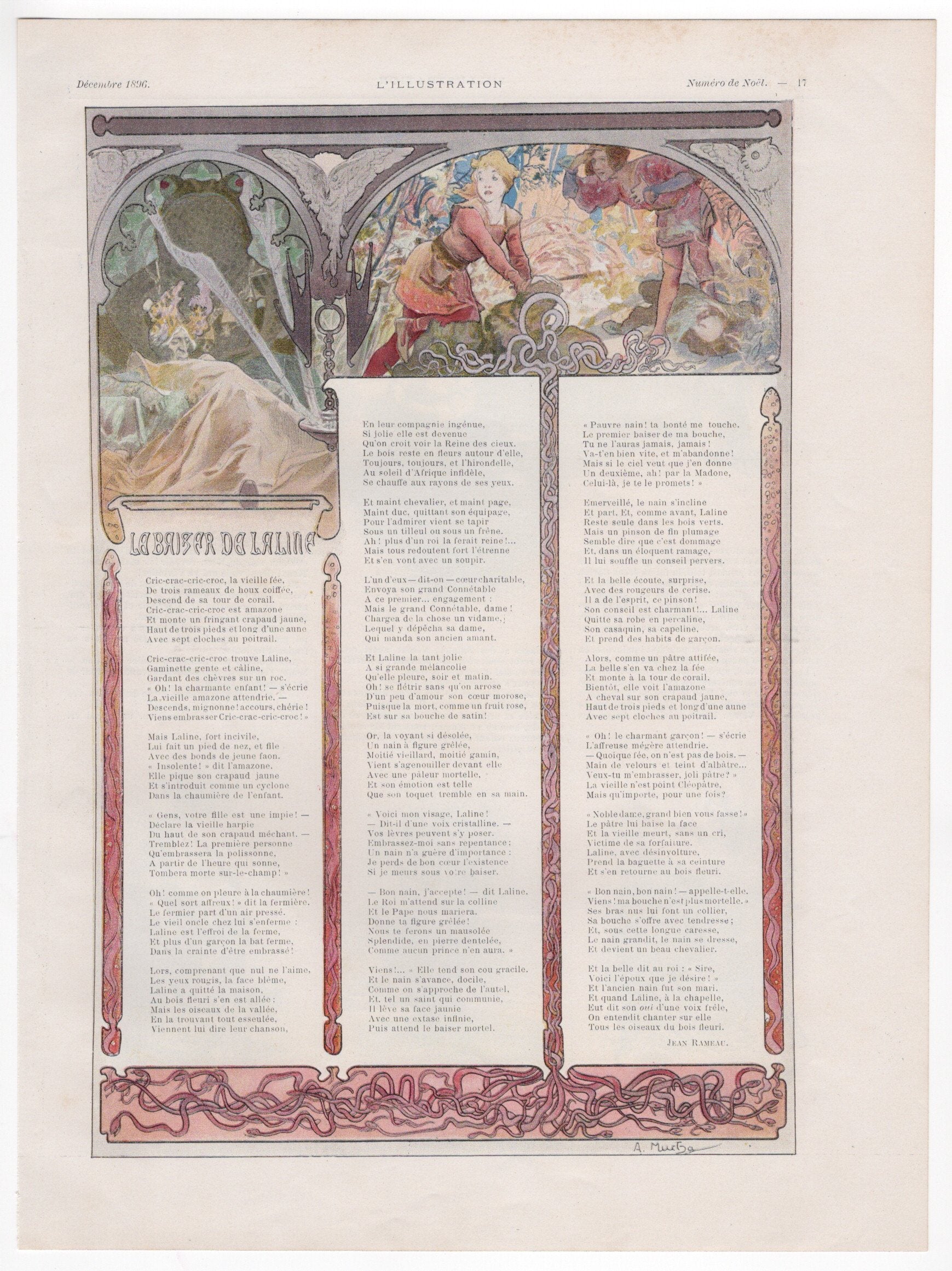 ミュシャ「ラリーンの口づけ」