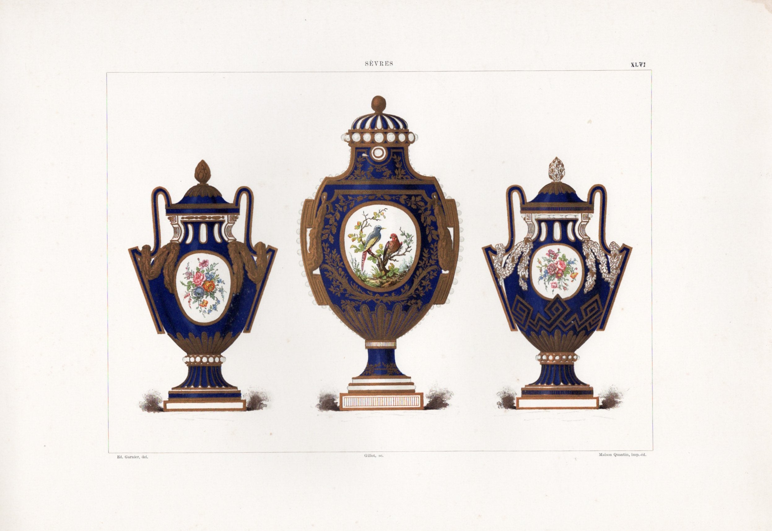 セーブルの軟質磁器「壺」プレートNo.46