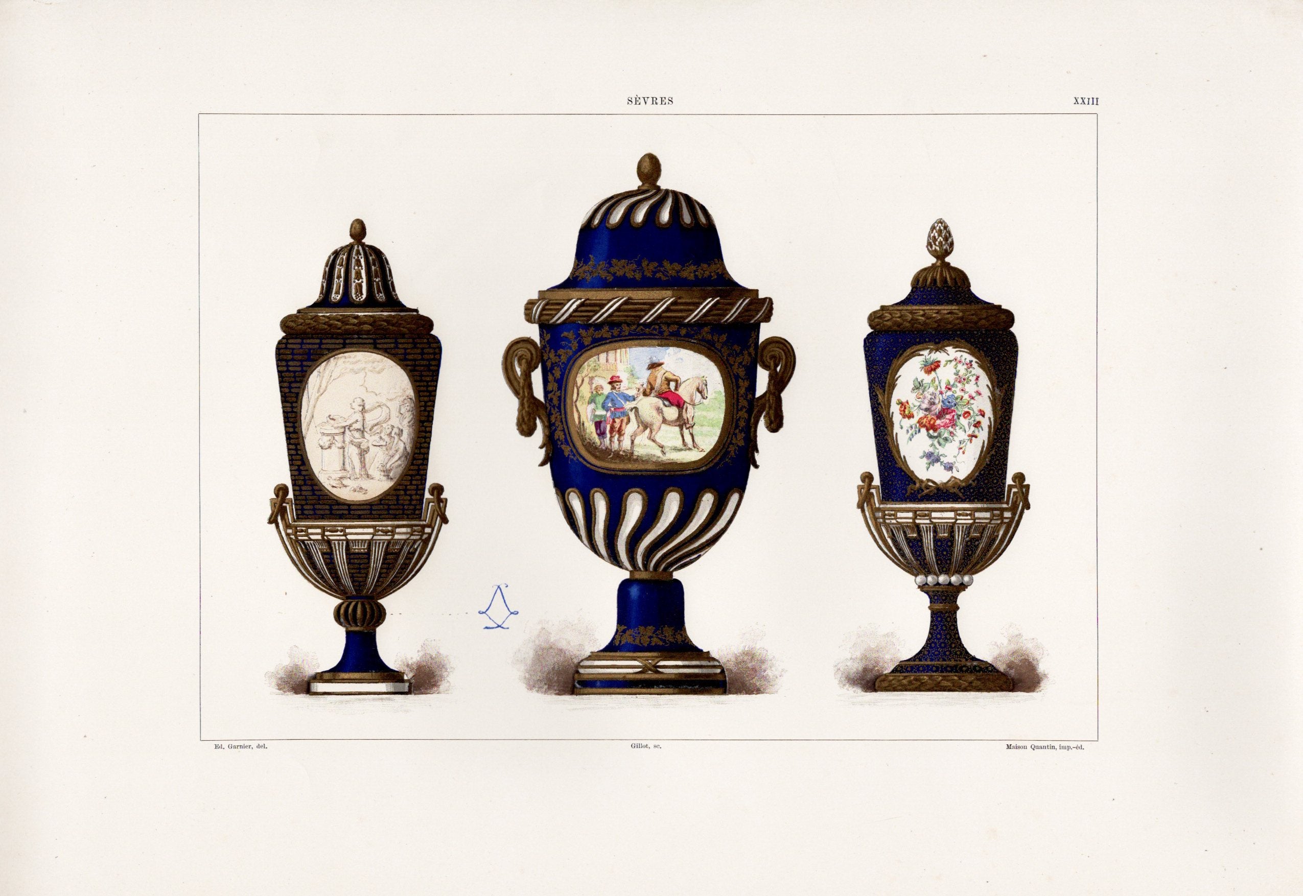 セーブルの軟質磁器「サウス・ケンジントン美術館(V&A美術館)のコレクション・ジョン」プレートNo.33