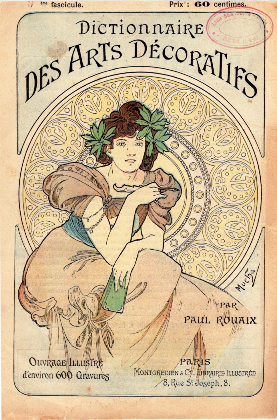 ミュシャ「装飾美術辞典」の表紙 1900年頃