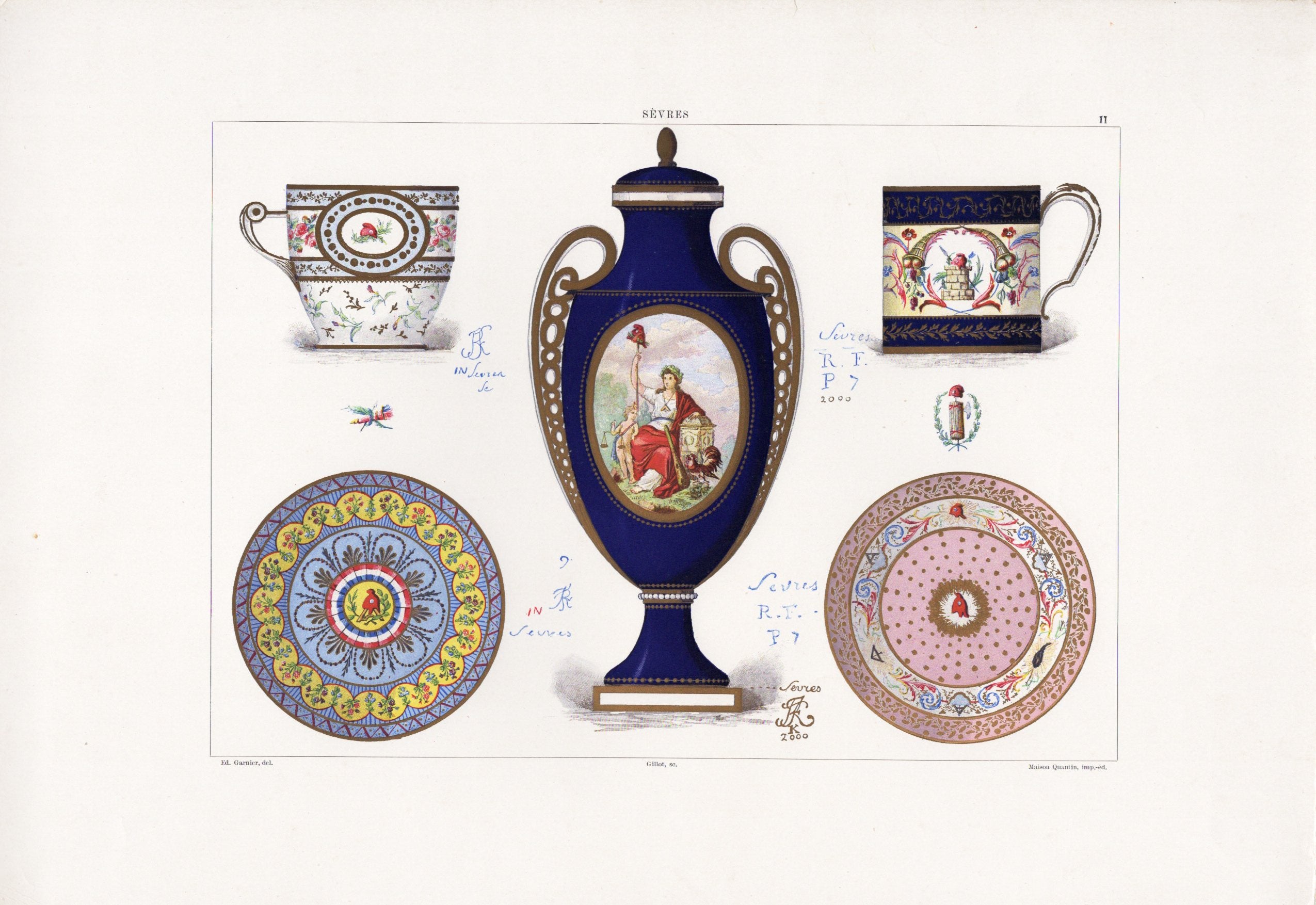 セーブルの軟質磁器「革命の時代」プレートNo.2