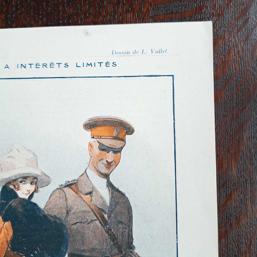 La Vie Parisienne《恋の駆け引きは中立で(1919年3月22日号)》ルイ・ヴァレ