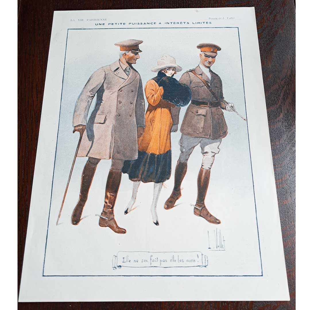 La Vie Parisienne《恋の駆け引きは中立で(1919年3月22日号)》ルイ・ヴァレ