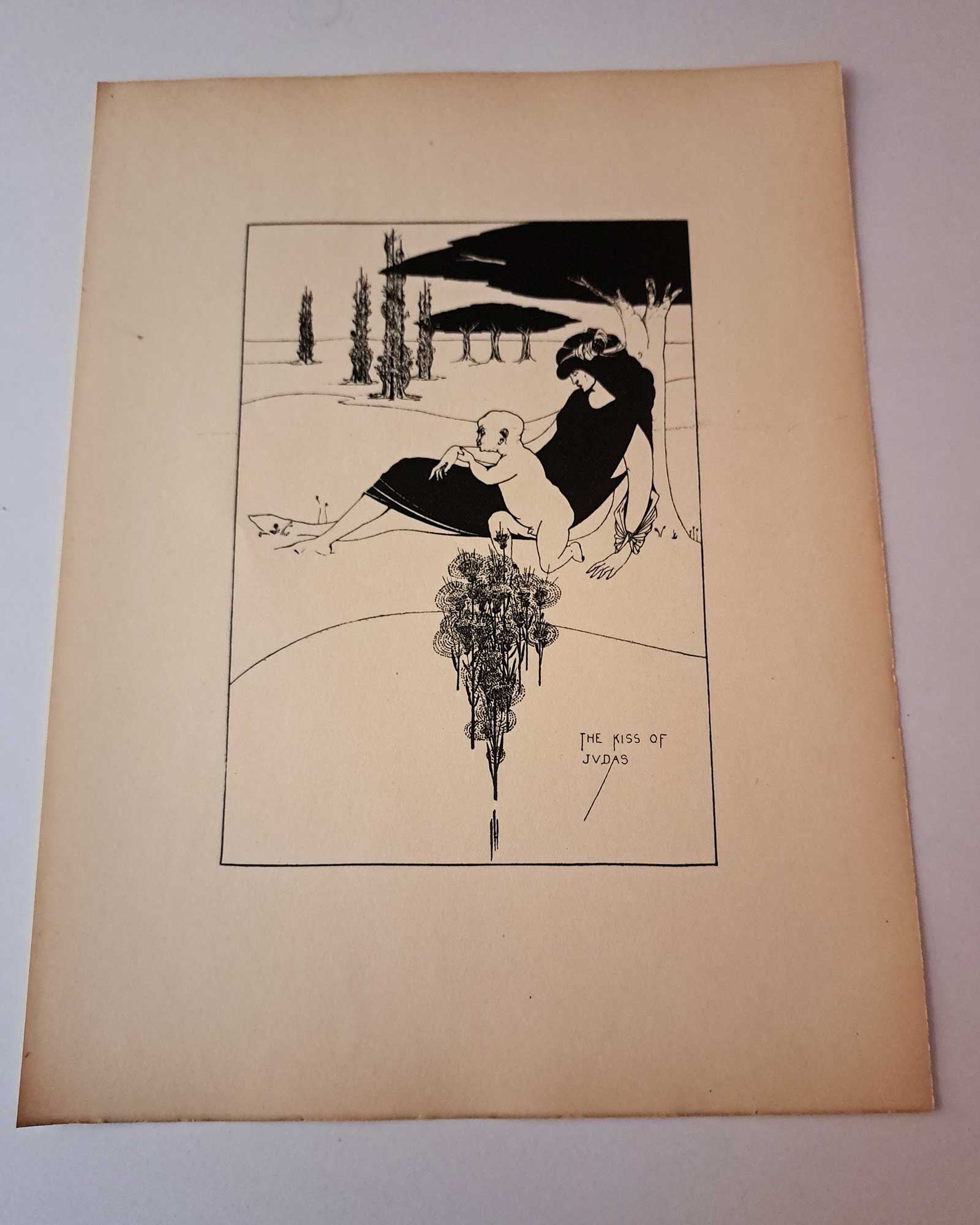 Aubrey Beardsley's "Judas Kiss" (First published in the Pere Mère Magazine, 1899)