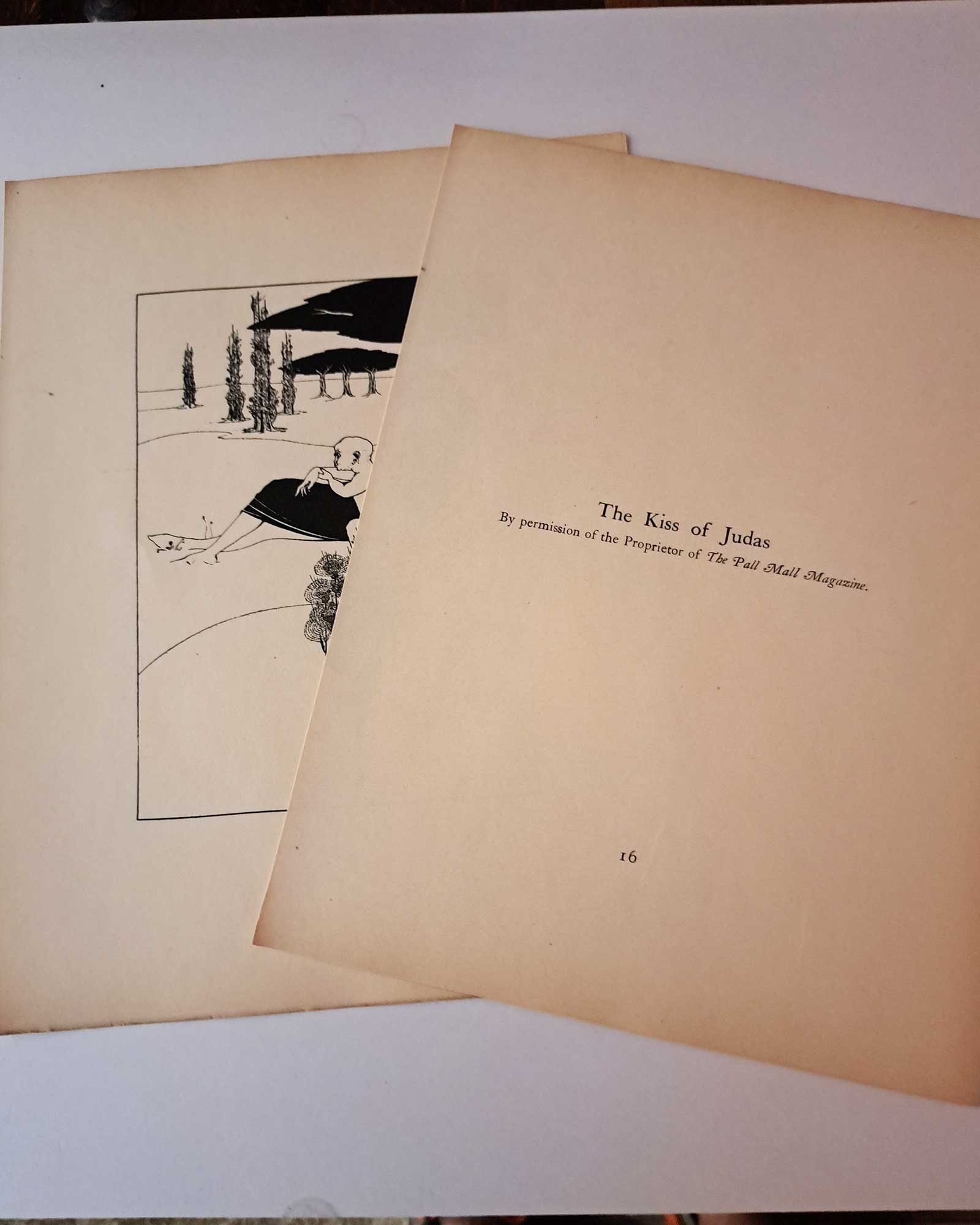 Aubrey Beardsley's "Judas Kiss" (First published in the Pere Mère Magazine, 1899)