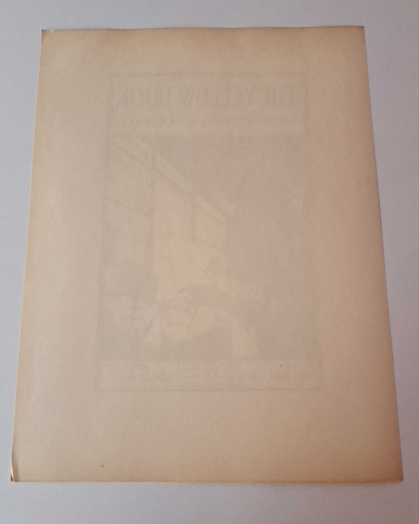Aubrey Beardsley, Yellow Book Publication Guide, 1899