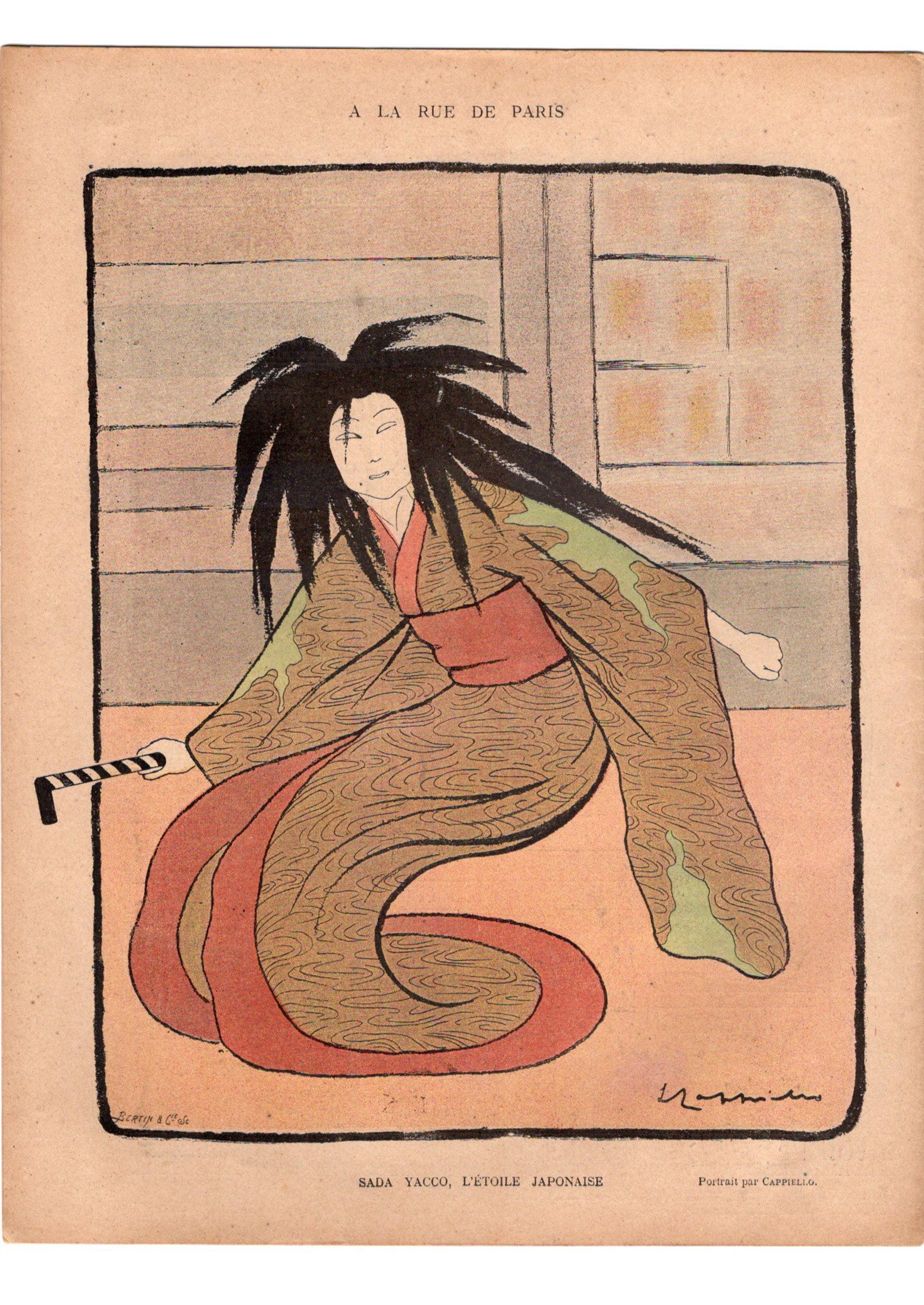 レオネット・カッピエロ ≪日本のスター 貞奴≫ 1900年 リール誌掲載