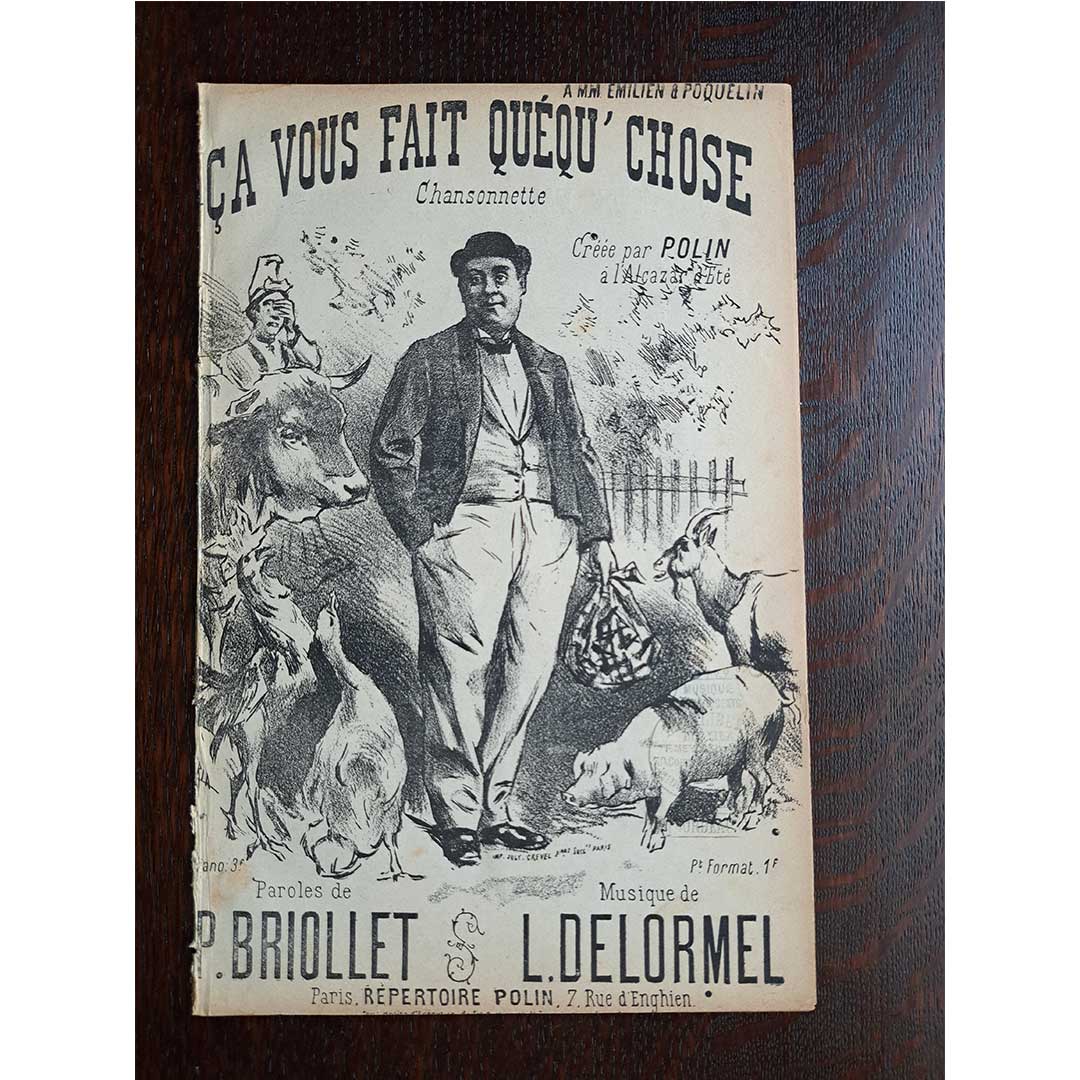 ≪Ca vous fait queou chose≫ 1900年頃 シャンソン楽譜