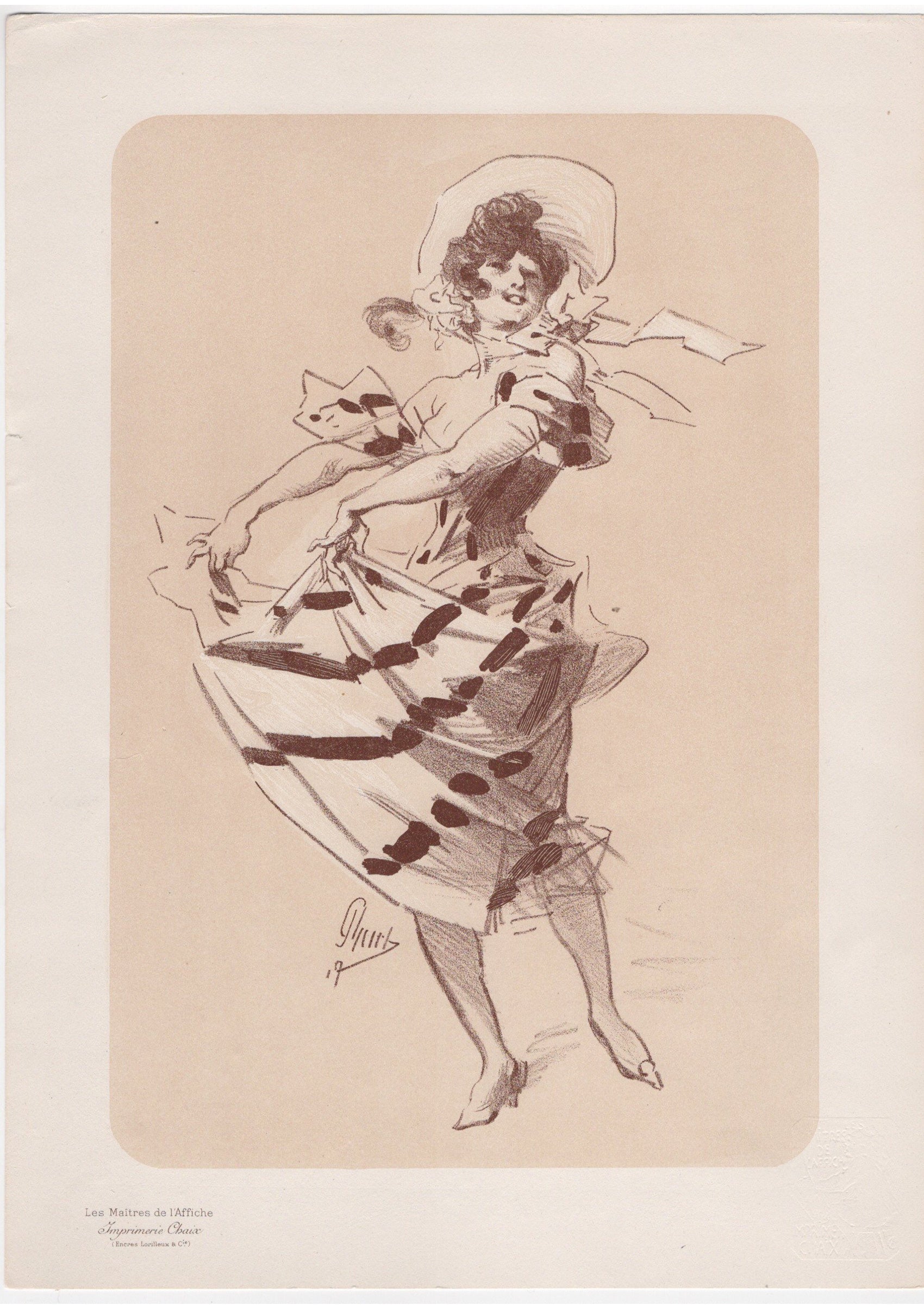 ジュール・シェレ ≪ダンスを踊る女性≫ 1900年 『ポスターの巨匠たち』より