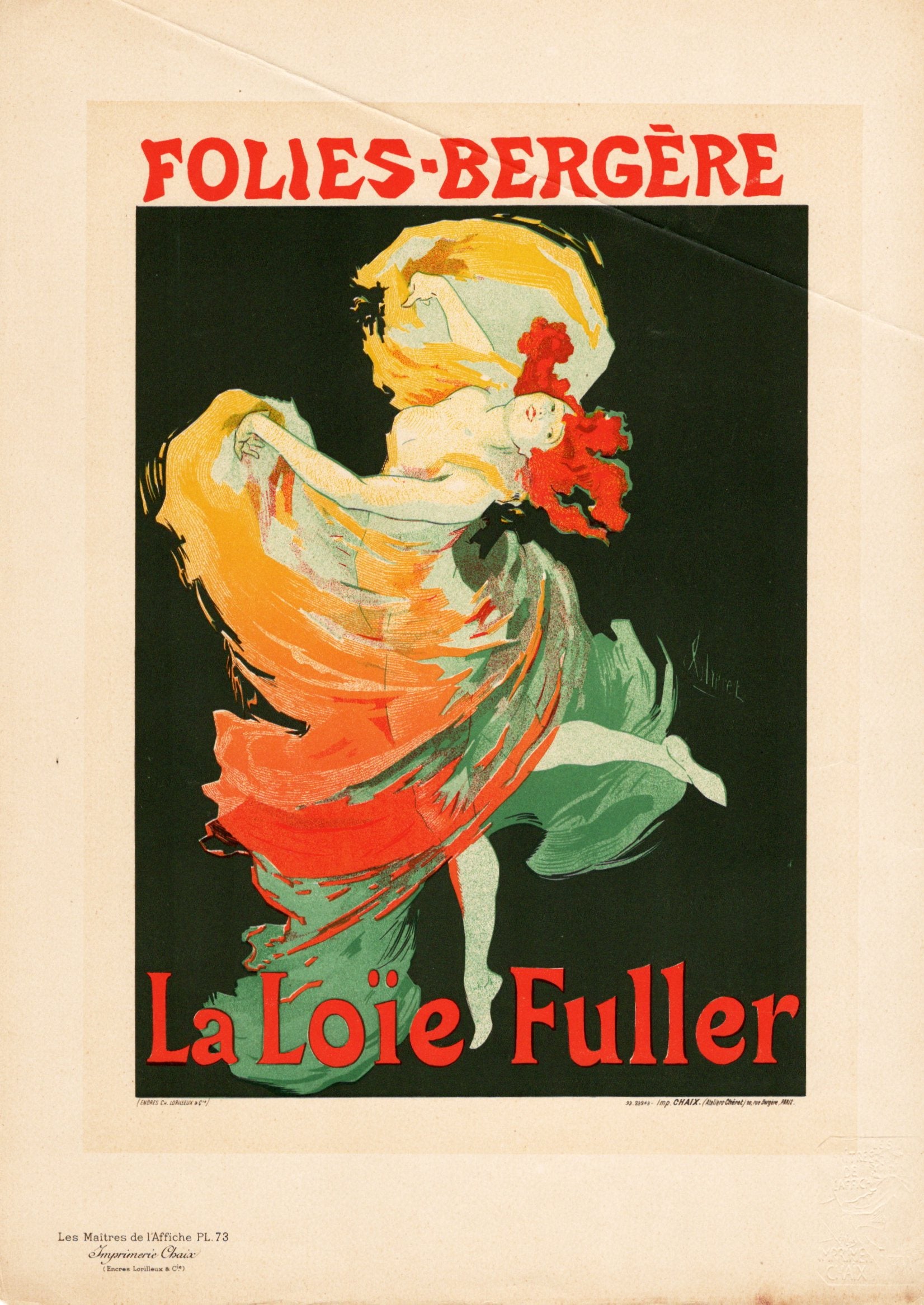 ジュール・シェレ ≪ロイ・フラー≫ 1897年リトグラフ版画のスキャン画像