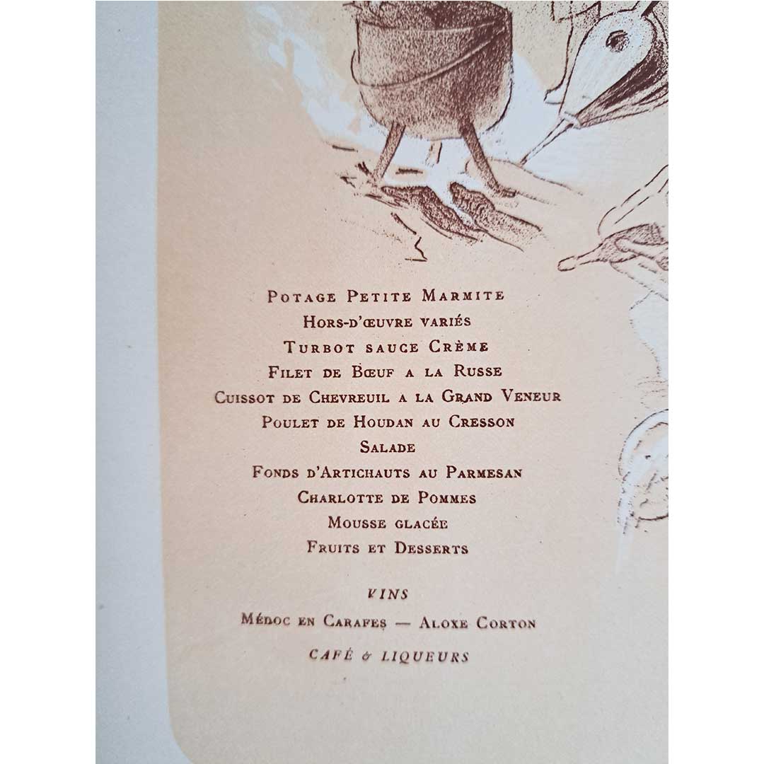 Jules Cheret "Menu at Marmite" 1898