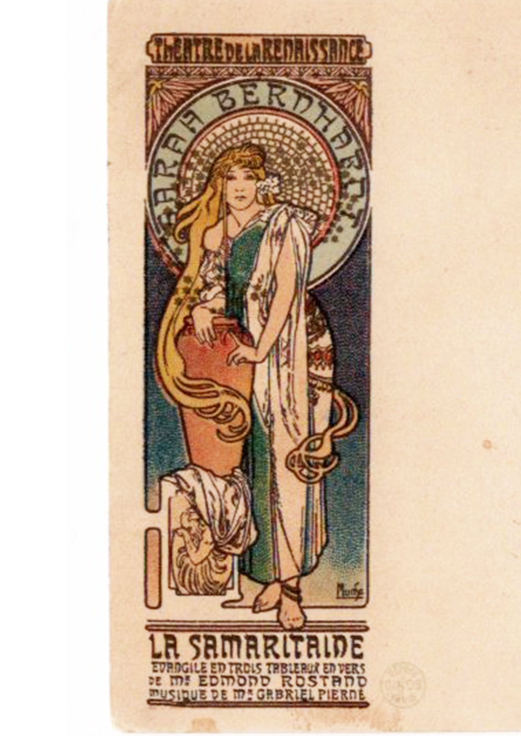 Alphonse Mucha "La Samaritaine" 1898 Antique postcard