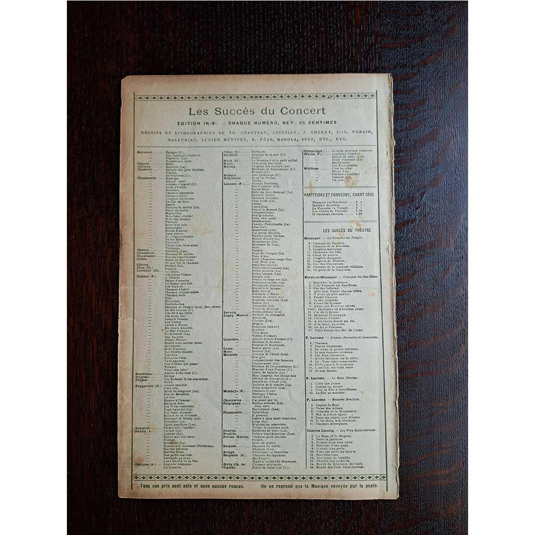 "The Star of Love (L'Étoile d'Amour)" ca.1900 chanson sheet music