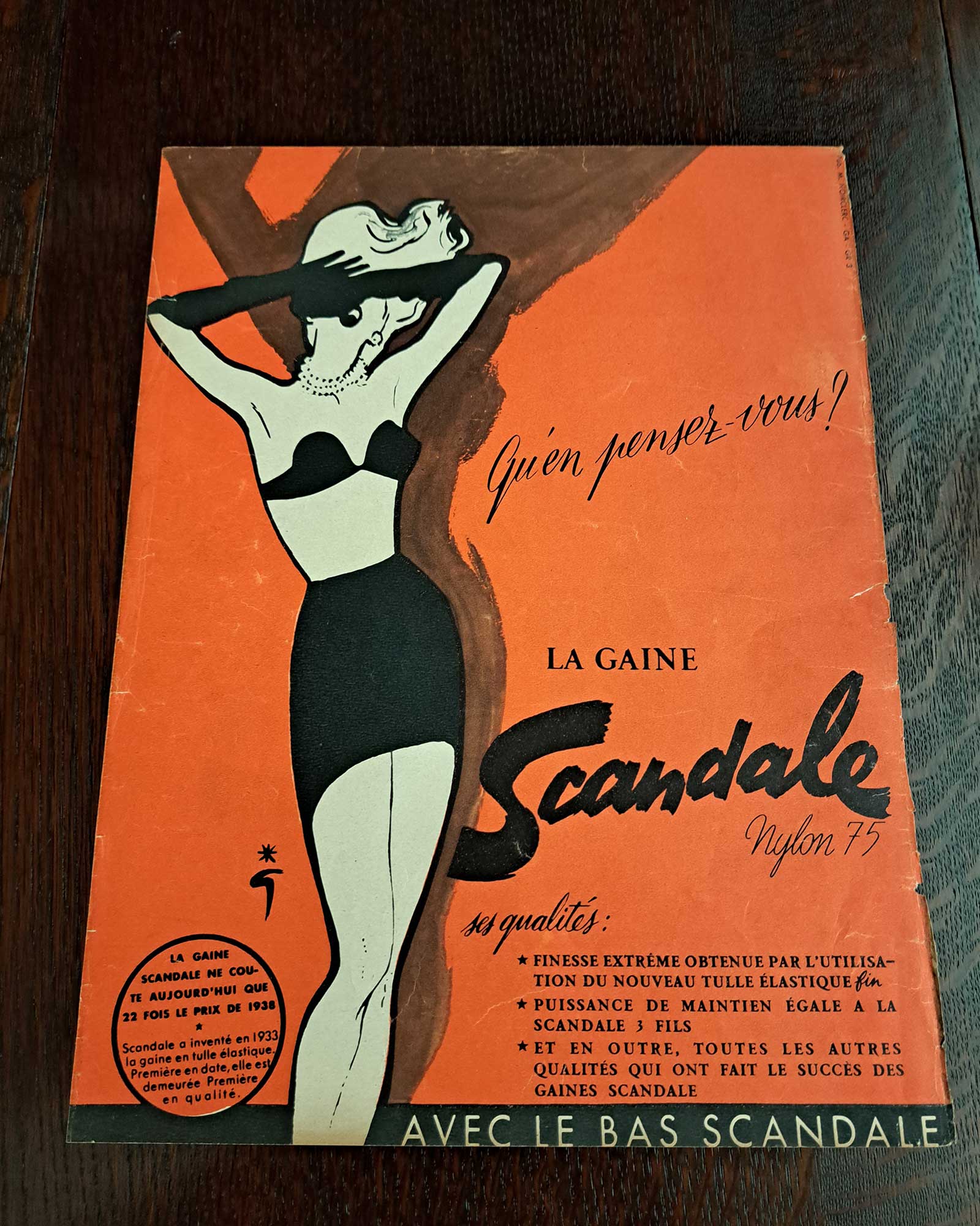ルネ・グリュオー≪スキャンダルのガードル≫(ナイロン75) 1952年