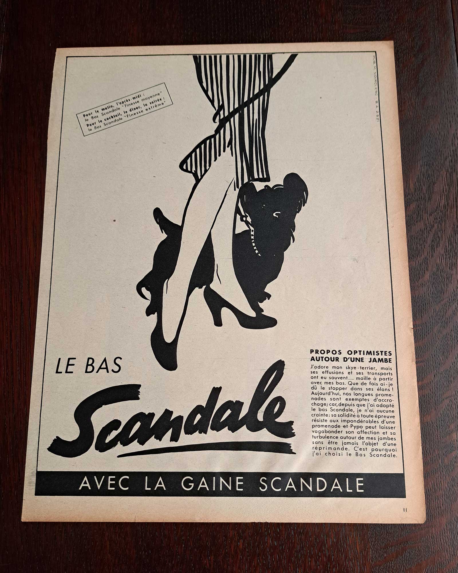 ルネ・グリュオー≪スキャンダルのストッキング≫(犬)/ヴァンサン・オリオールの写真 1952年