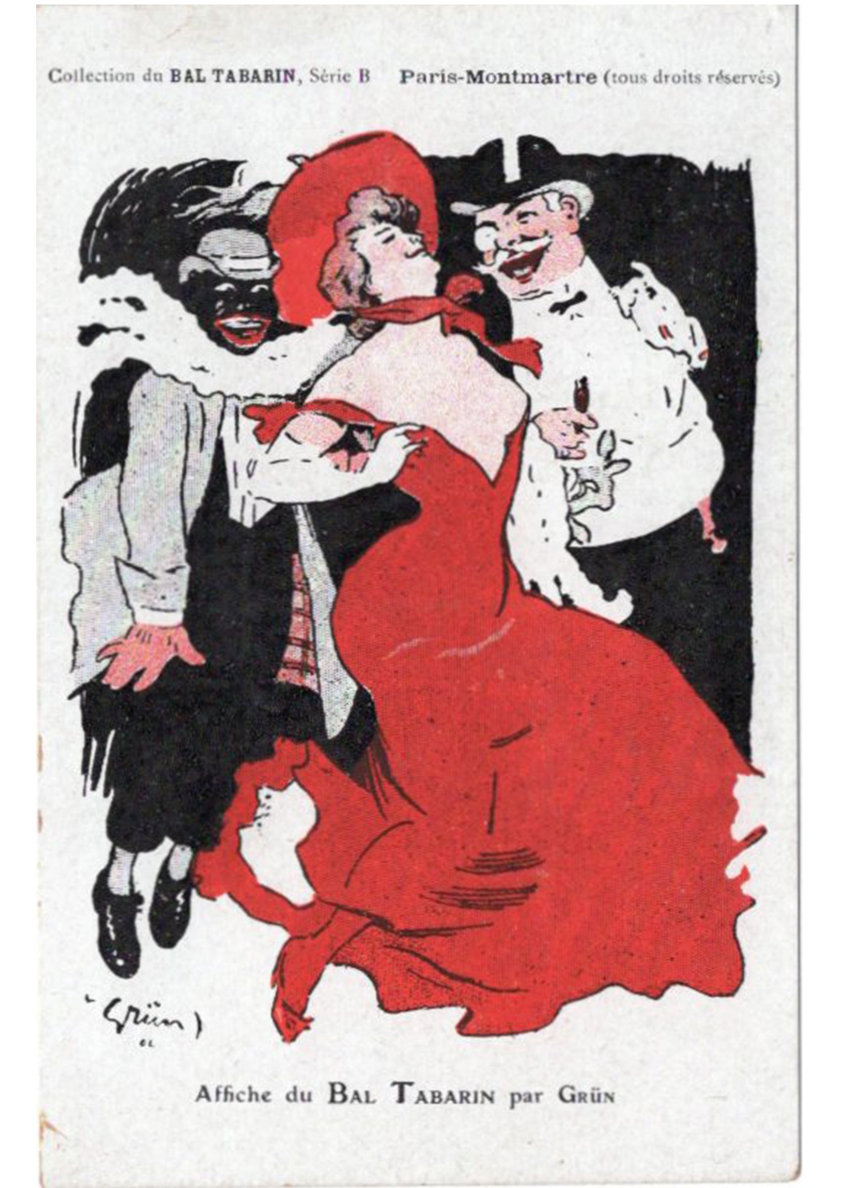 ジュール=アレクサンドル・グリューン ≪バル・タバラン≫ 1904年頃 アンティーク絵はがき