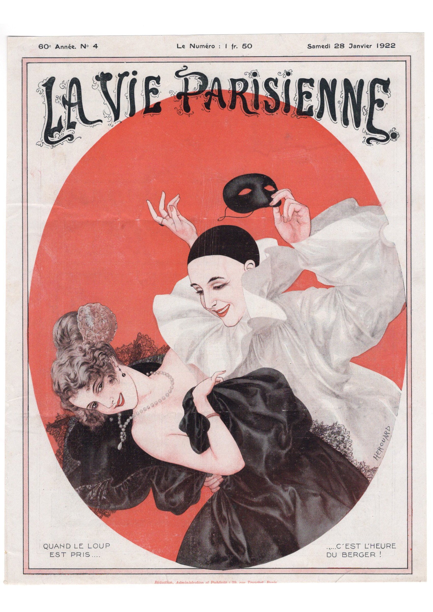 シェリ・エルアール ≪羊飼いの時刻≫ 1922年 『ラ・ヴィ・パリジェンヌ』表紙
