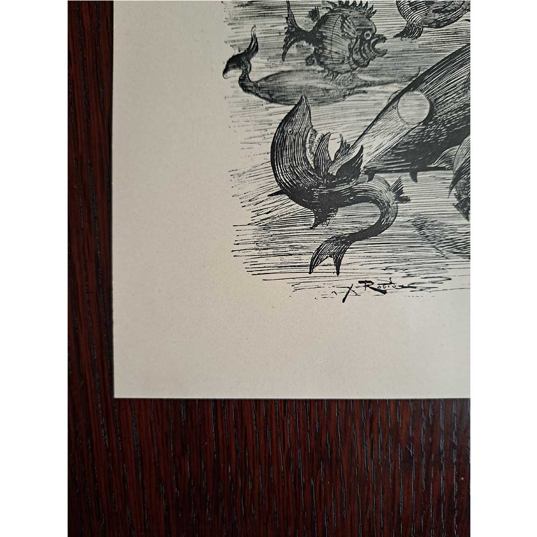 アルベール・ロビダ≪潜水漁≫『20世紀』より