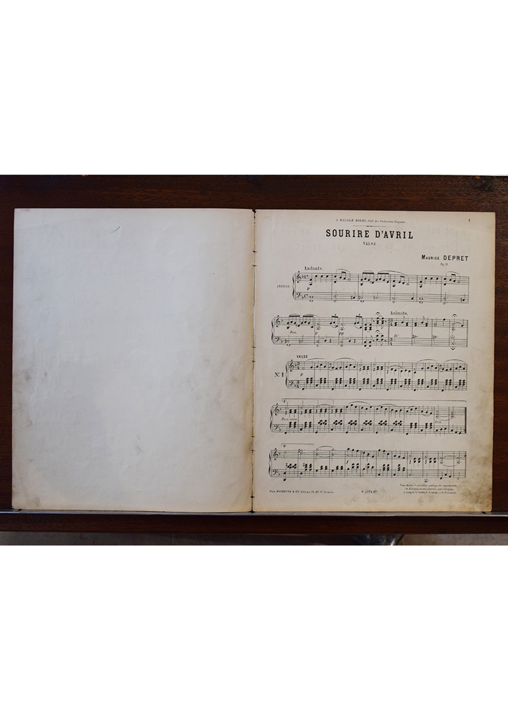 ≪四月の微笑み(Sourire d'Avril)≫ 1898年 ピアノワルツ楽譜