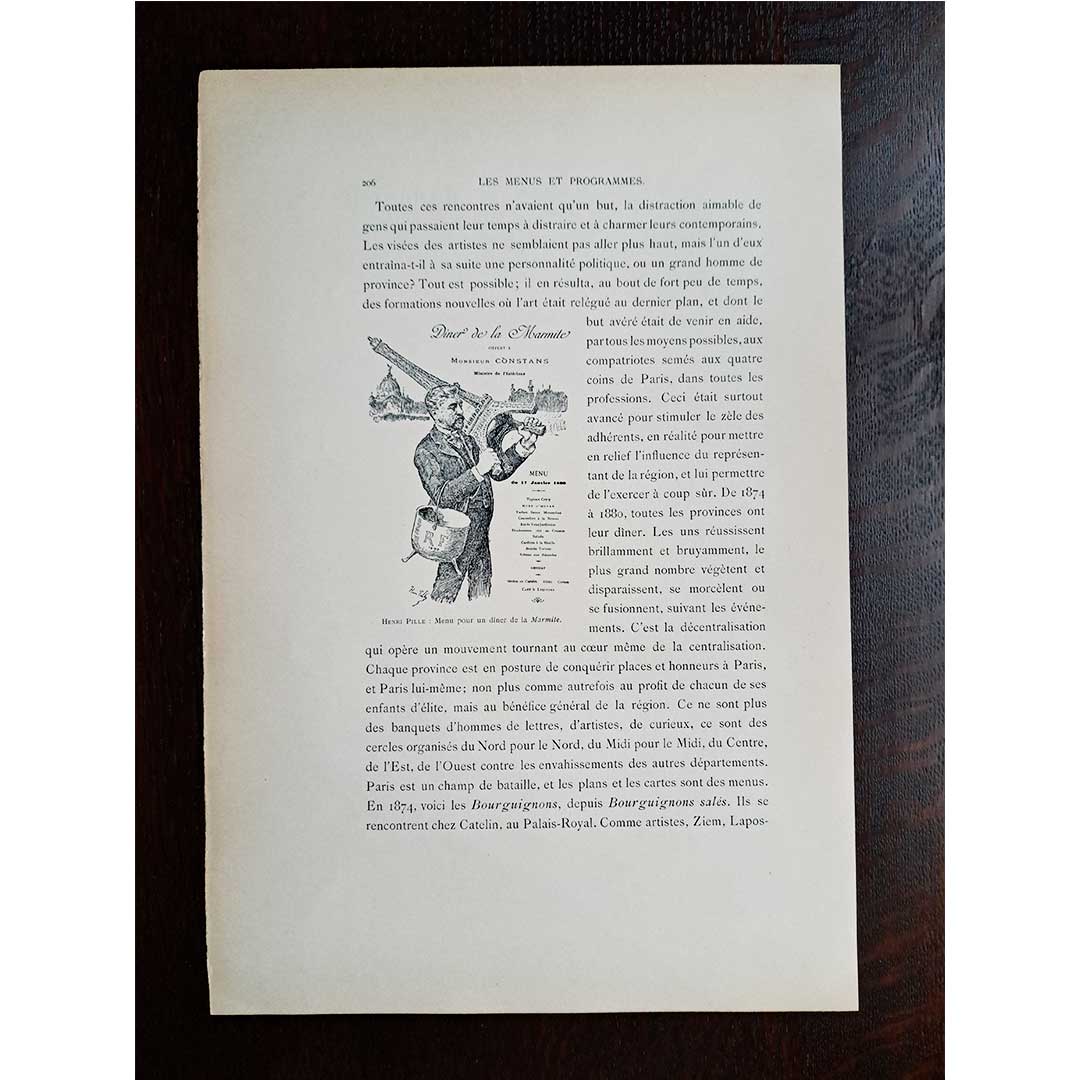 ベル・エポックのフランス料理コースメニュー(1893年)≪シャン・ド・マルの晩餐会≫