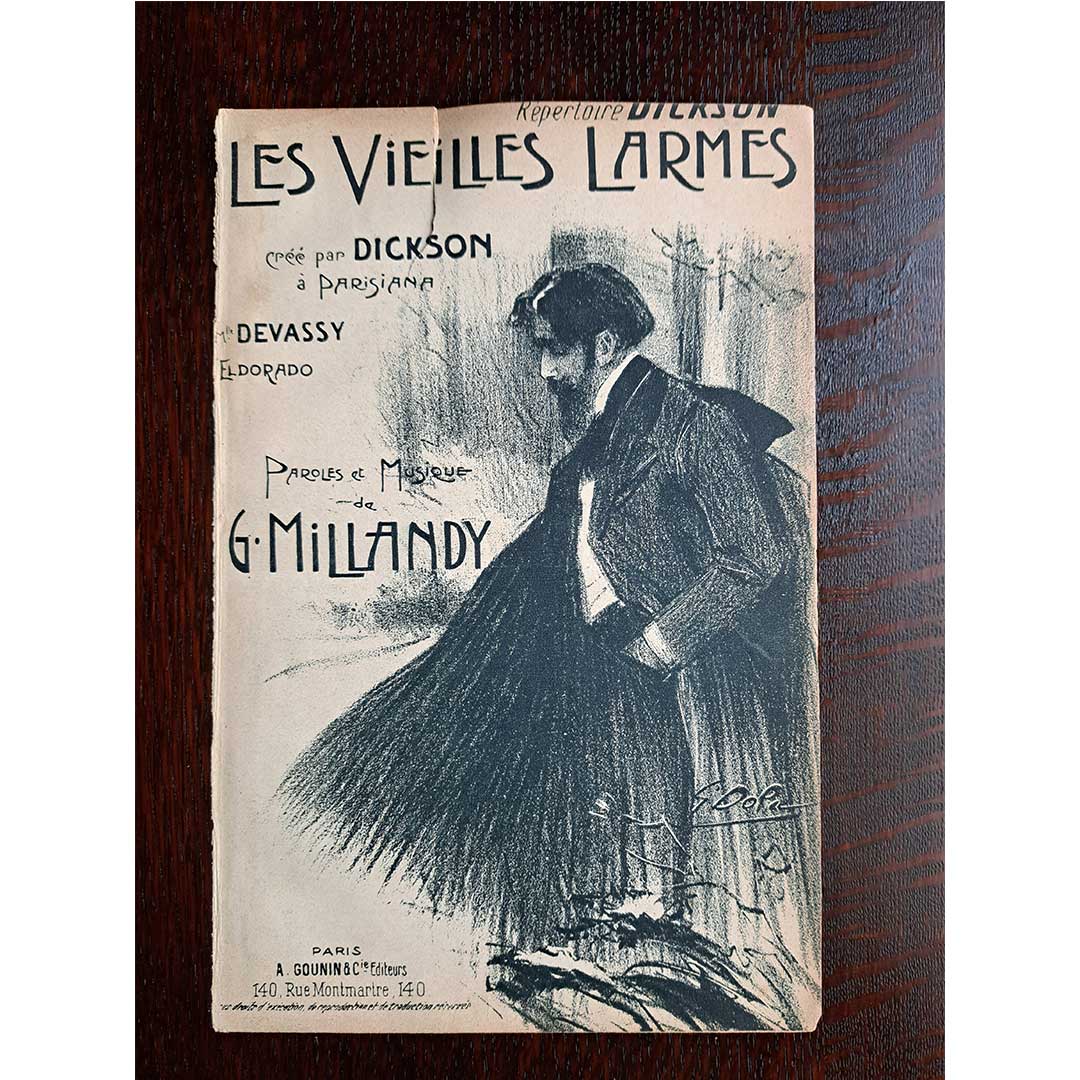 "Les Vieilles Larmes" ca.1900 chanson sheet music