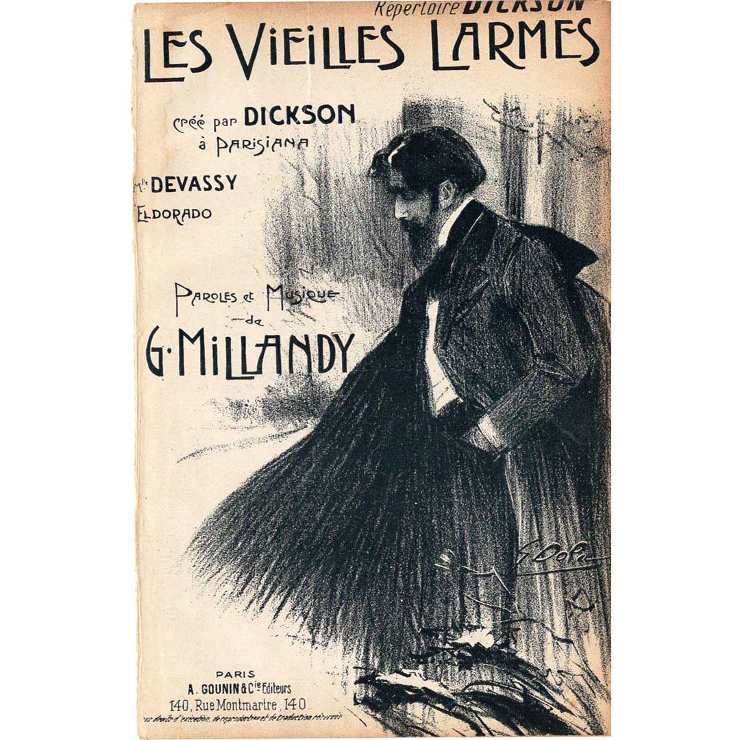 "Les Vieilles Larmes" ca.1900 chanson sheet music