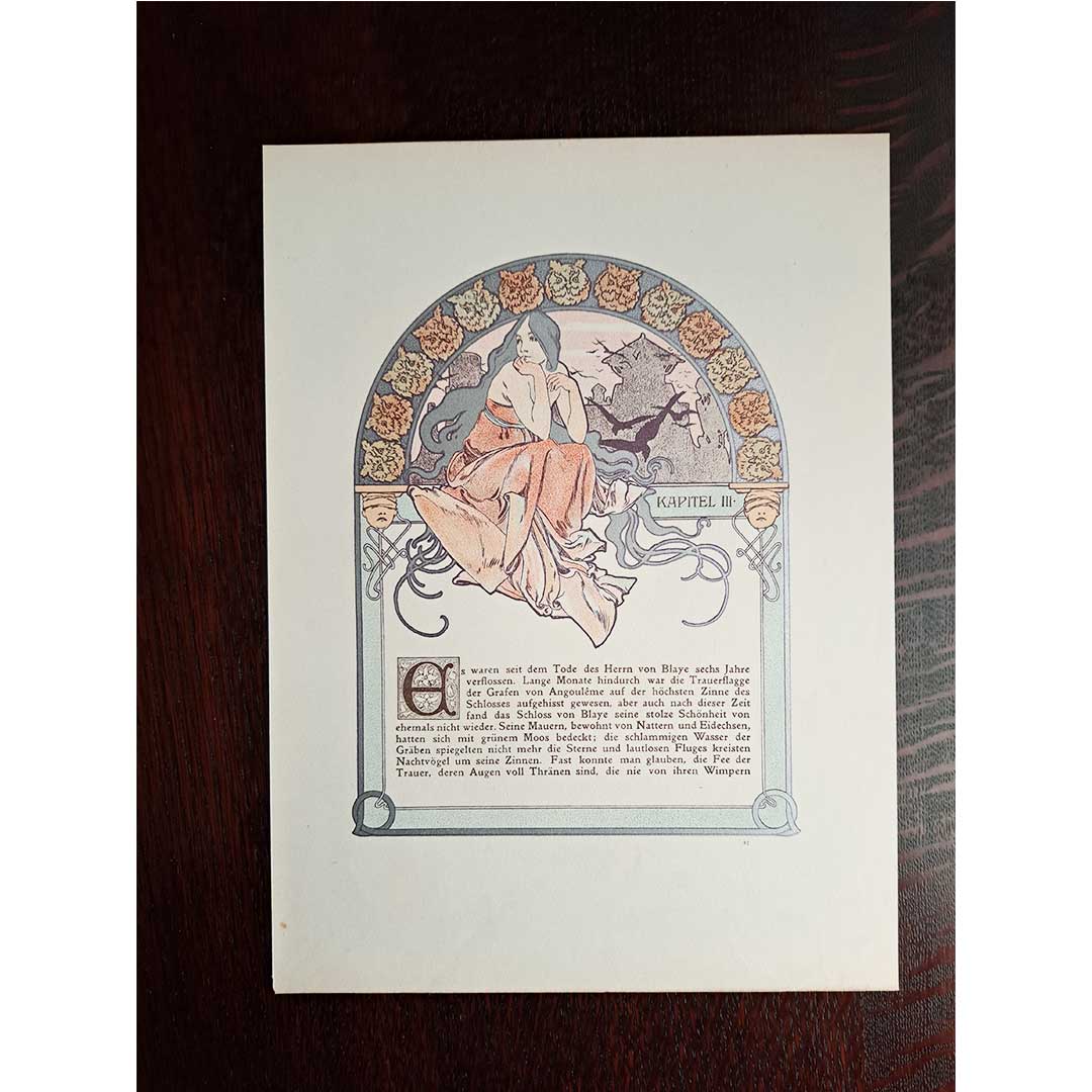 アルフォンス・ミュシャ『トリポリの姫君イルゼ』挿絵【第1部第3章】(両面 No.27&28)