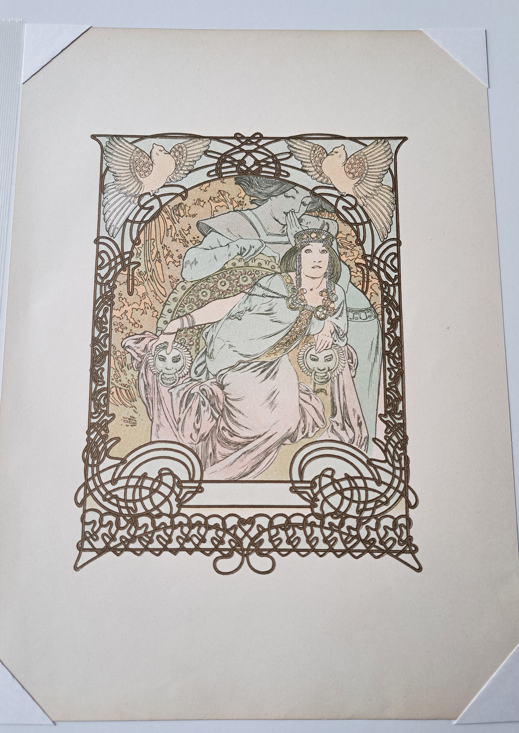 Lithograph, front cover illustration for Part 1 of Alphonse Mucha's "Ilse, Princess of Tripoli"