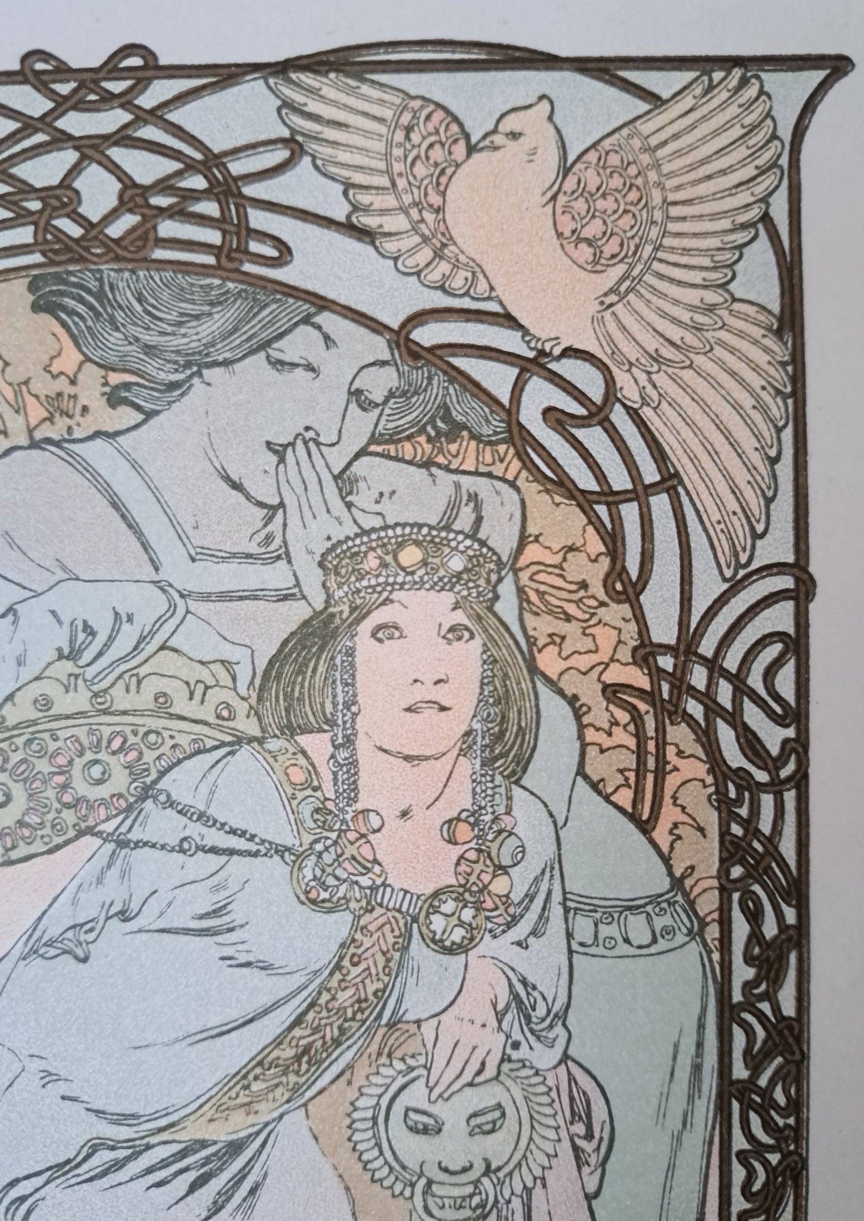 Lithograph, front cover illustration for Part 1 of Alphonse Mucha's "Ilse, Princess of Tripoli"