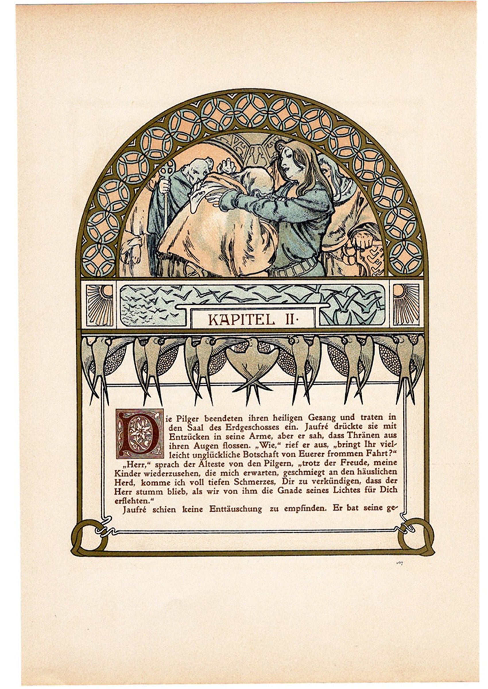 アルフォンス・ミュシャ『トリポリの姫君イルゼ』挿絵【第2部第2章】(両面 No.107&108)