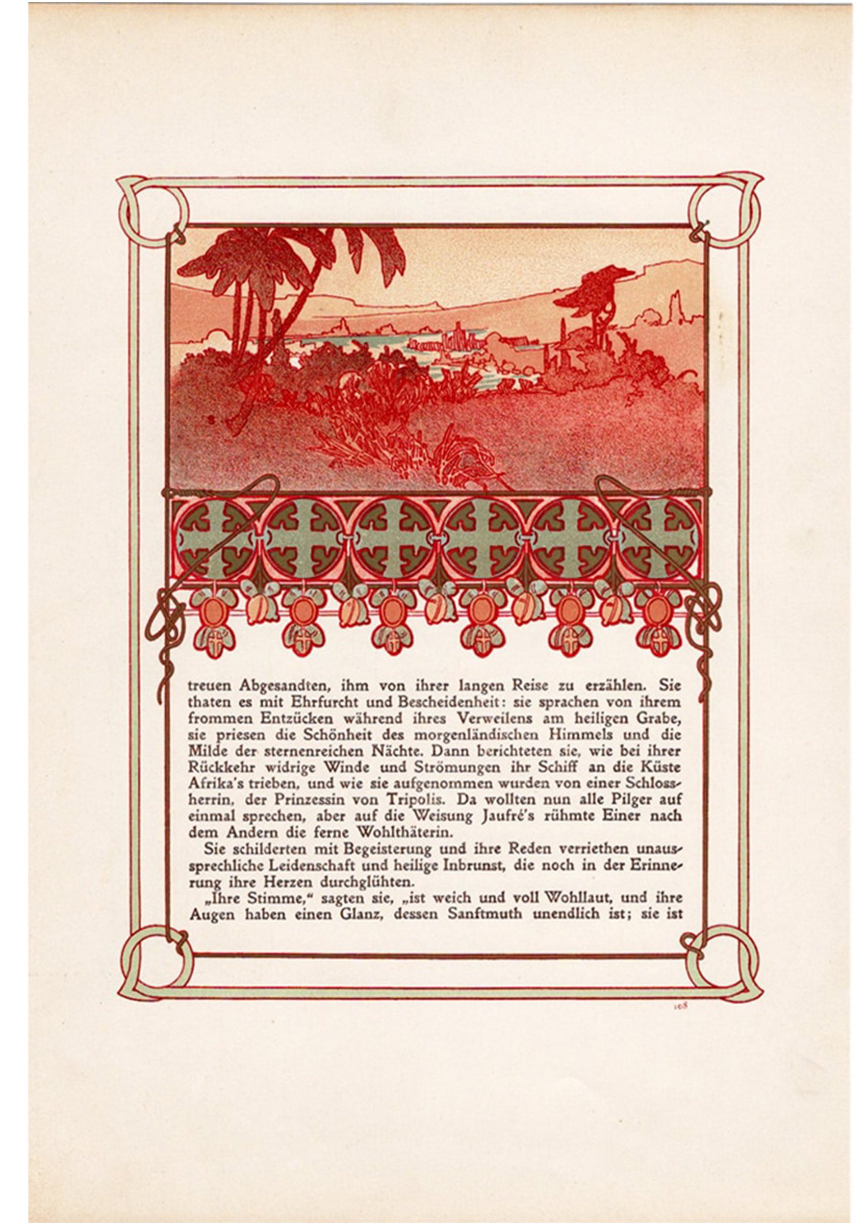 アルフォンス・ミュシャ『トリポリの姫君イルゼ』挿絵【第2部第2章】(両面 No.107&108)