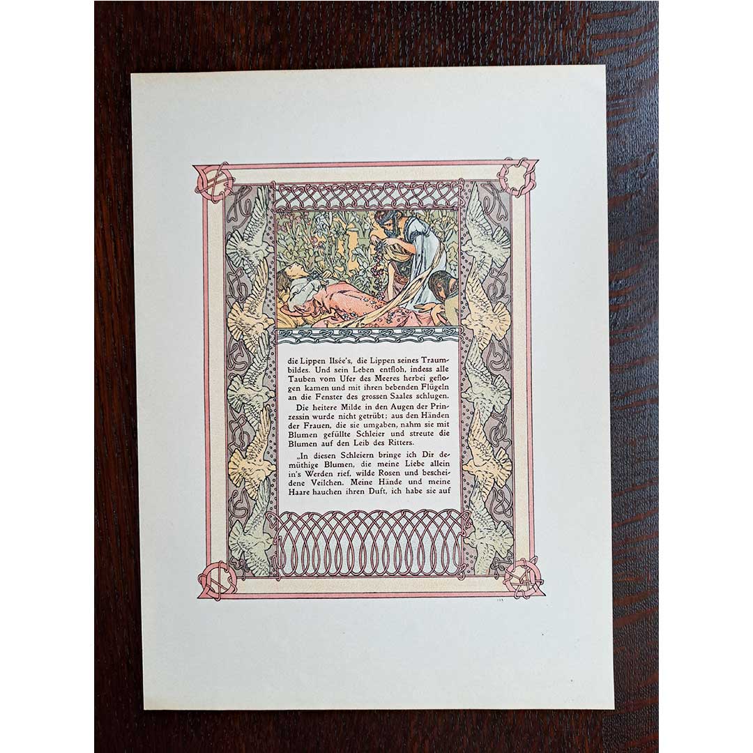 アルフォンス・ミュシャ『トリポリの姫君イルゼ』挿絵【第3部第3章】(両面 No.125&126)