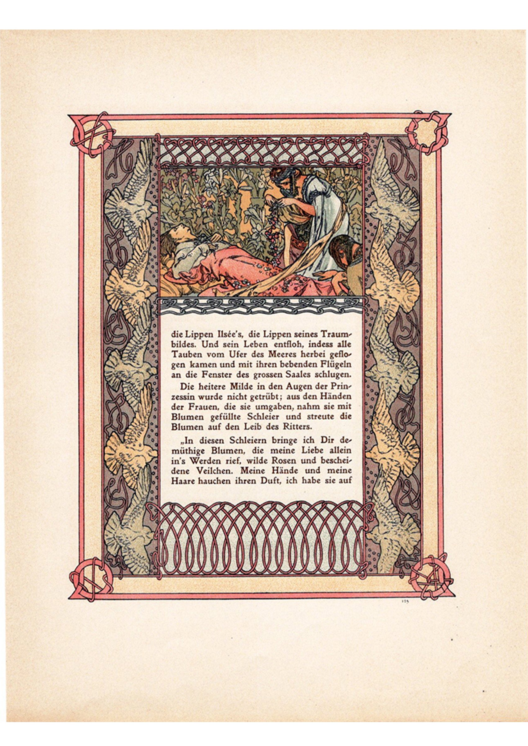 アルフォンス・ミュシャ『トリポリの姫君イルゼ』挿絵【第3部第3章】(両面 No.125&126)