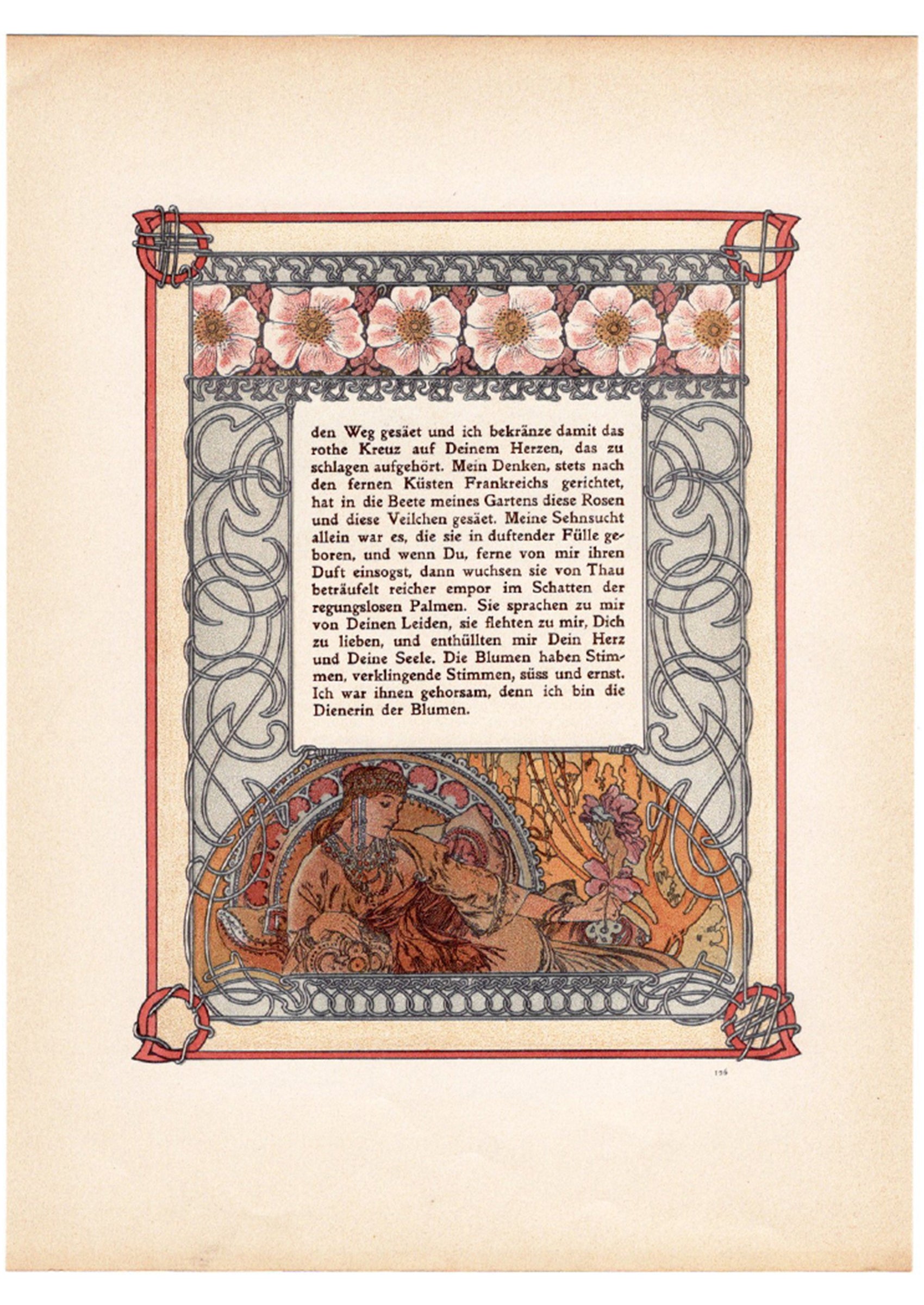 アルフォンス・ミュシャ『トリポリの姫君イルゼ』挿絵【第3部第3章】(両面 No.125&126)