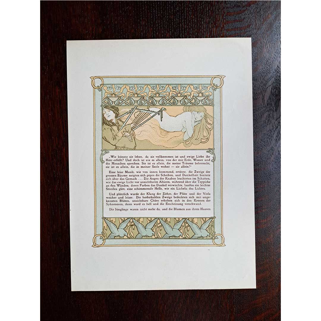 アルフォンス・ミュシャ『トリポリの姫君イルゼ』挿絵【第1部第2章ラスト】(両面 No.25&26)