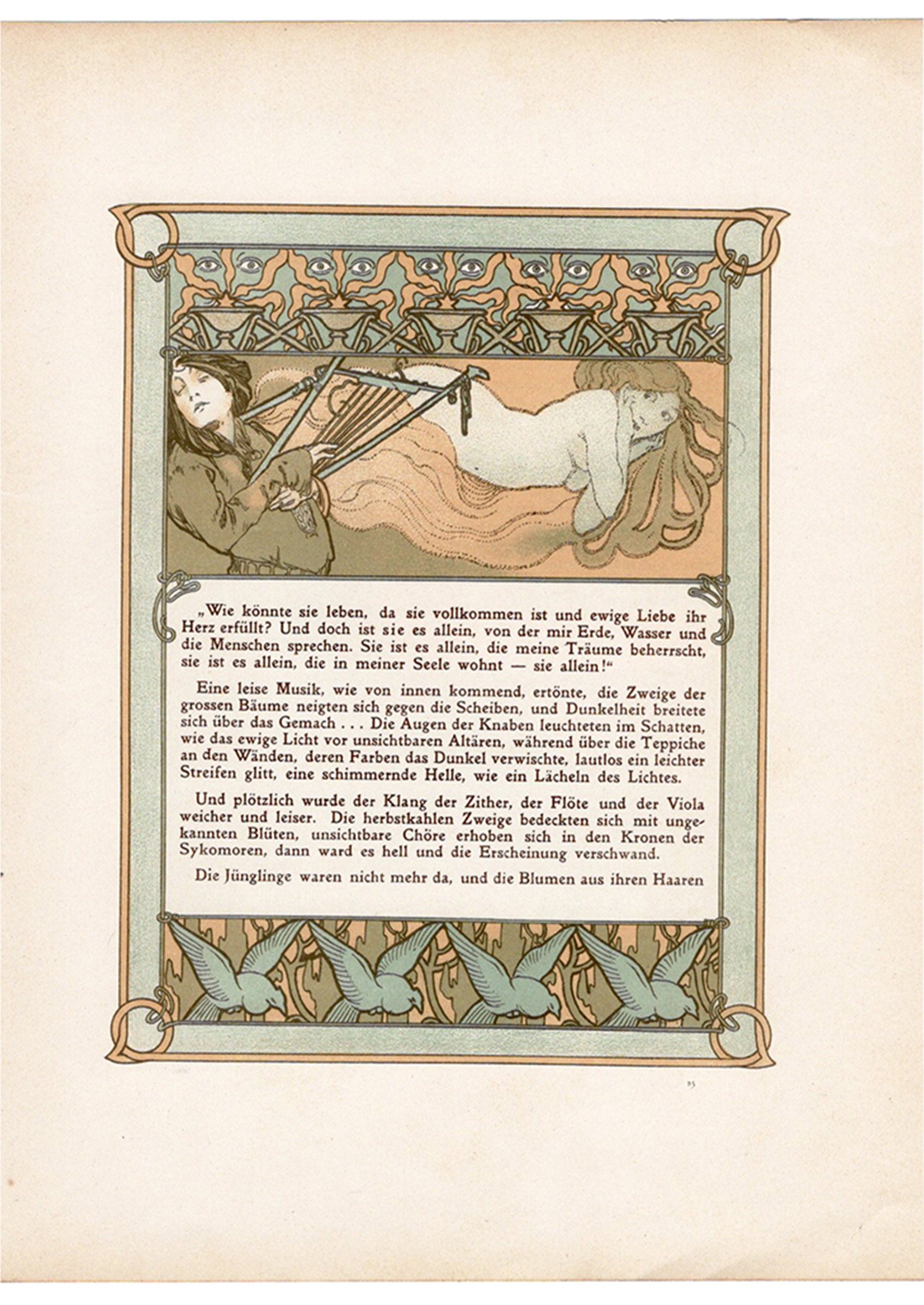 アルフォンス・ミュシャ『トリポリの姫君イルゼ』挿絵【第1部第2章ラスト】(両面 No.25&26)