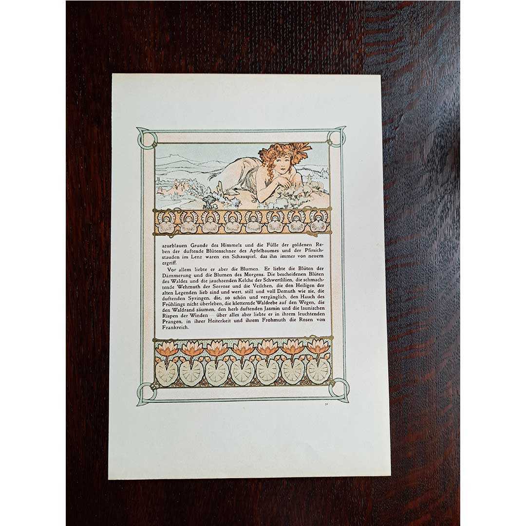 アルフォンス・ミュシャ『トリポリの姫君イルゼ』挿絵【第1部第3章】(両面 No.31&32)