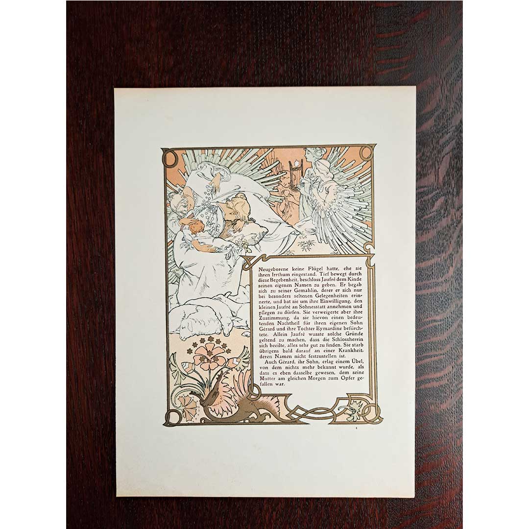 アルフォンス・ミュシャ『トリポリの姫君イルゼ』挿絵【第1部第1章】(両面 No.3&4)