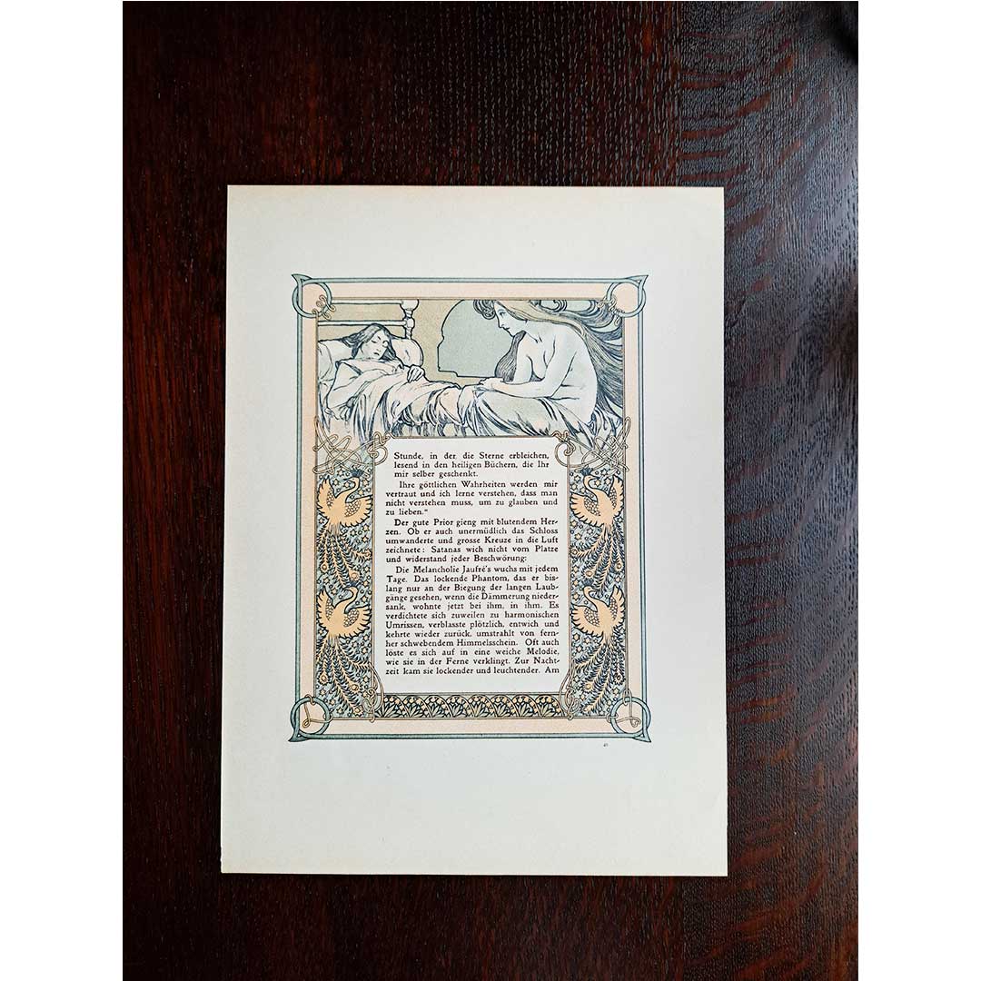 アルフォンス・ミュシャ『トリポリの姫君イルゼ』挿絵【第1部第4章】(両面 No.49&50)