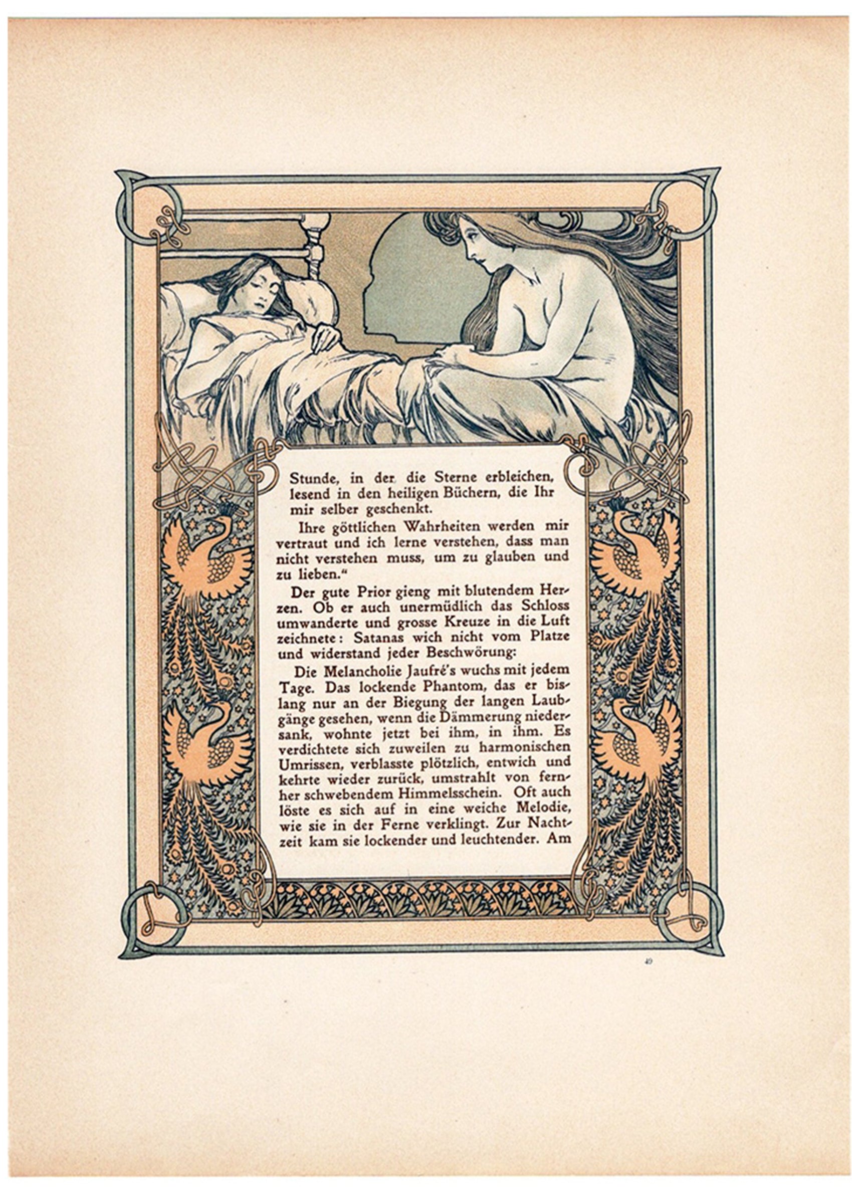 アルフォンス・ミュシャ『トリポリの姫君イルゼ』挿絵【第1部第4章】(両面 No.49&50)